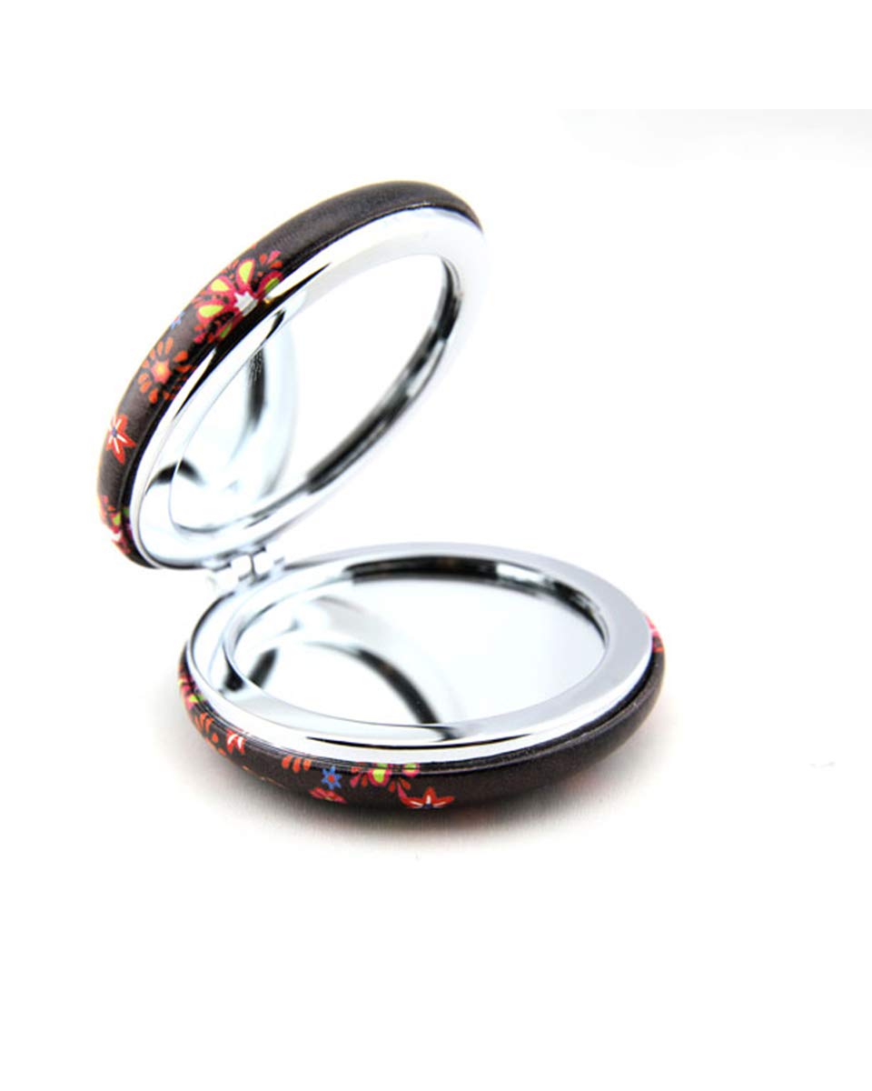 Sugar Skull Compact Mirror - Portable Makeup Mirror for Women, Gothic Skull Design, Perfect Gift for Halloween, Dia de Los Muertos, Cosplay & Travel (Red Skull) | Compact & Stylish for Purse, Vanity & On-the-Go Touch Ups