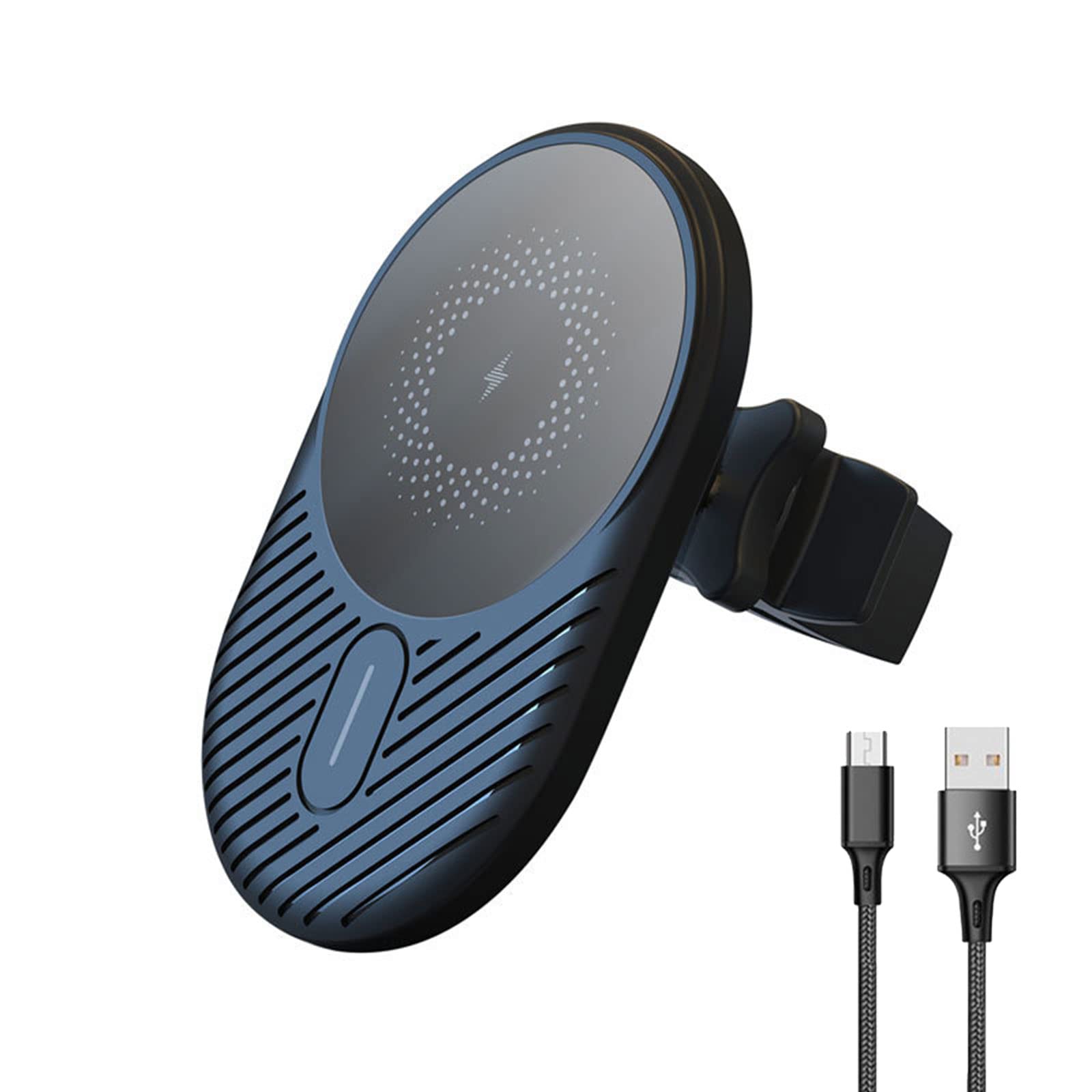 360° Swivel Magnetic Wireless Car Charger & Phone Holder - Compatible with iPhone 12/13 Series & Most Smartphones - Secure Air Vent Mount for Safe Driving - Perfect for Commuting, Road Trips & GPS Navigation