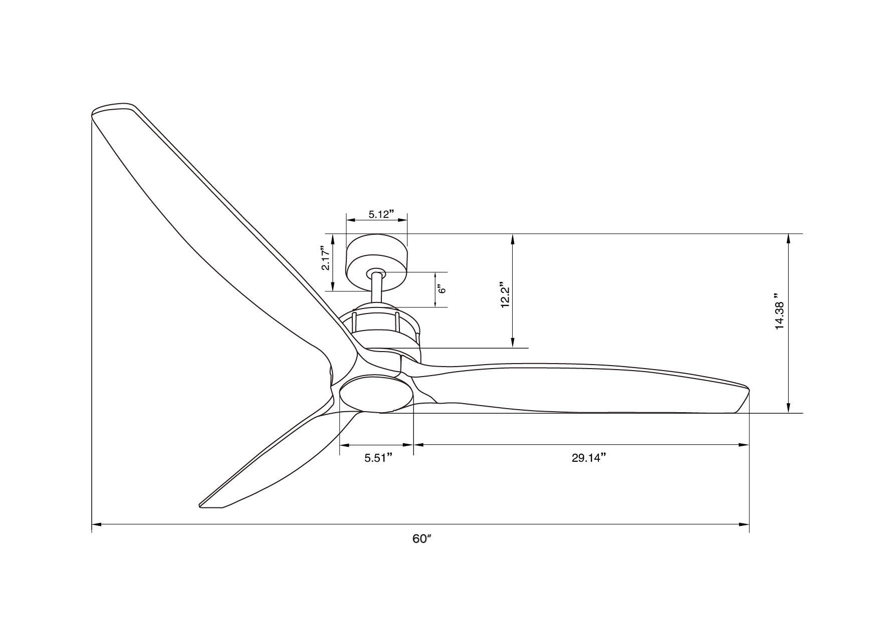 Lucci Air 210508010 Akmani DC Ceiling Fan with Remote Control - 52 Inch Modern Black Ceiling Fan - Energy Efficient Quiet Operation - Perfect for Bedroom, Living Room and Patio