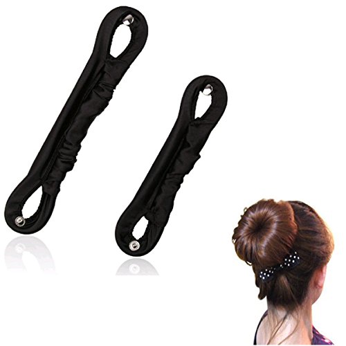 AnHua Magic Silk Wire Hair Donut Bun Maker - Hair Styler & Curler for Updos, Twists & Roll Styles (Large + Small) - Perfect for Weddings, Parties & Everyday Hairstyles