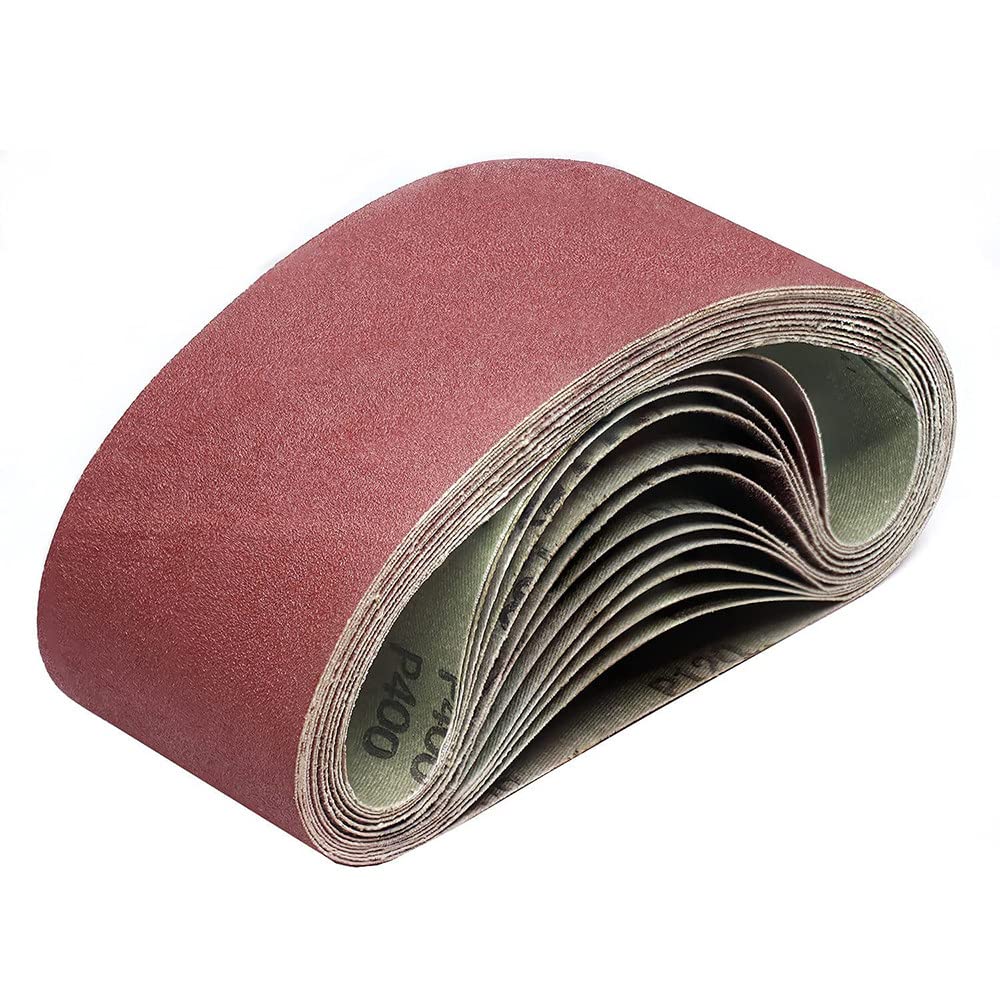 15PCS Sanding Belt Set 100 x 915mm (3 Each of 80/120/150/240/400 Grit) for Belt Sander - Woodworking, Metal Grinding & Rust Removal - Perfect for DIY Projects & Professional Use