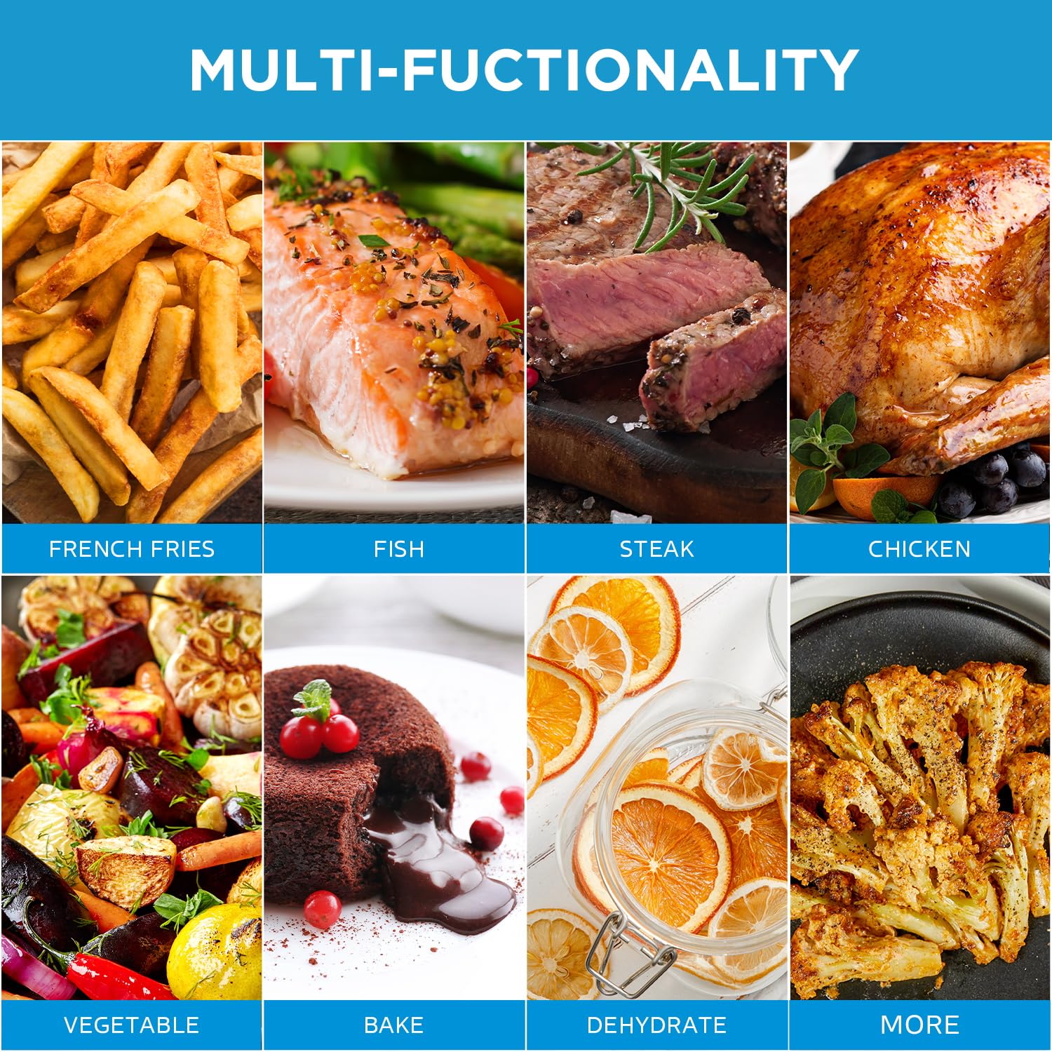 Midea 5.5QT Air Fryer with Rapid Air Technology - 9 Preset Menus, One-Touch Operation, 90% Less Oil - Perfect for Healthy Cooking, Quick Family Meals & Easy Cleanup - Ideal for Busy Home Chefs & Small Kitchens