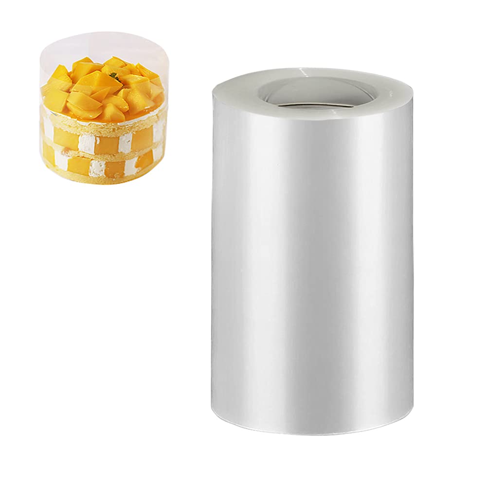 YQL 2.4 Inch Acetate Cake Collar Roll - Clear Transparent Mousse Cake Strips for Baking, DIY Dessert Decorating, Chocolate Mousse & Cheesecake Surrounding Edge (2.4x394 Inch) - Perfect for Home Bakers, Professional Pastry Chefs & Cake Decorating Enthusiasts