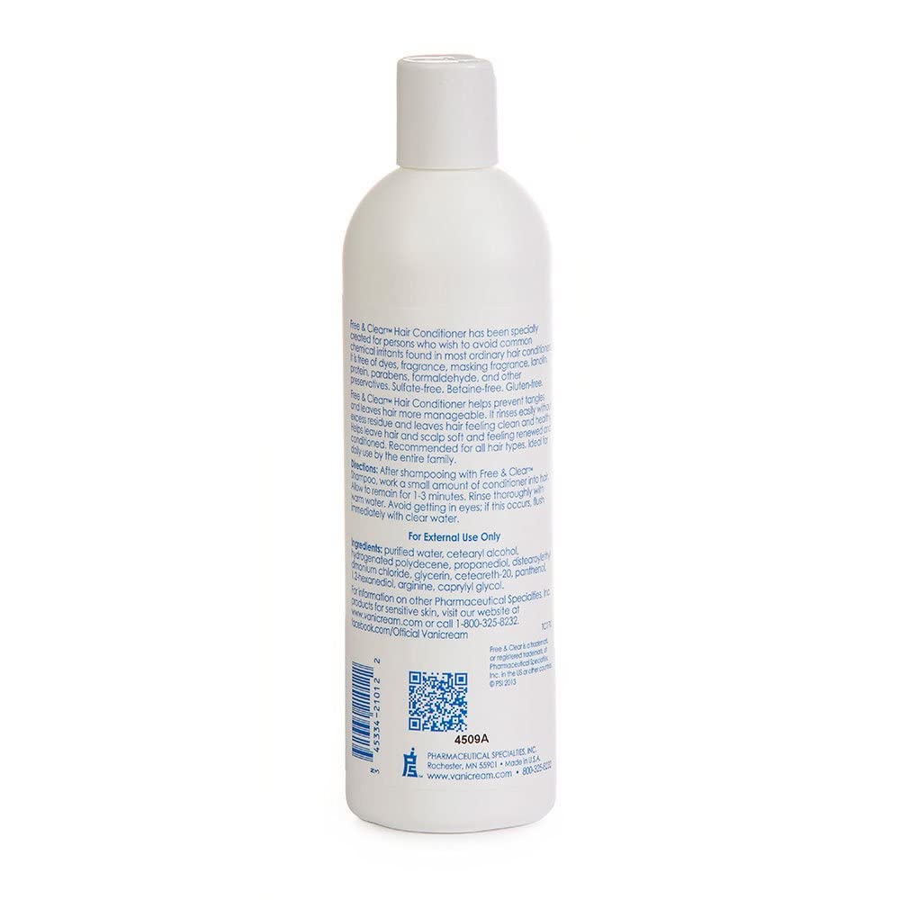 Free & Clear Sensitive Skin Hair Conditioner - 12 oz (Pack of 11) - Fragrance Free, Hypoallergenic for Dry, Itchy Scalp - Perfect for Daily Use & Sensitive Skin Care Routine