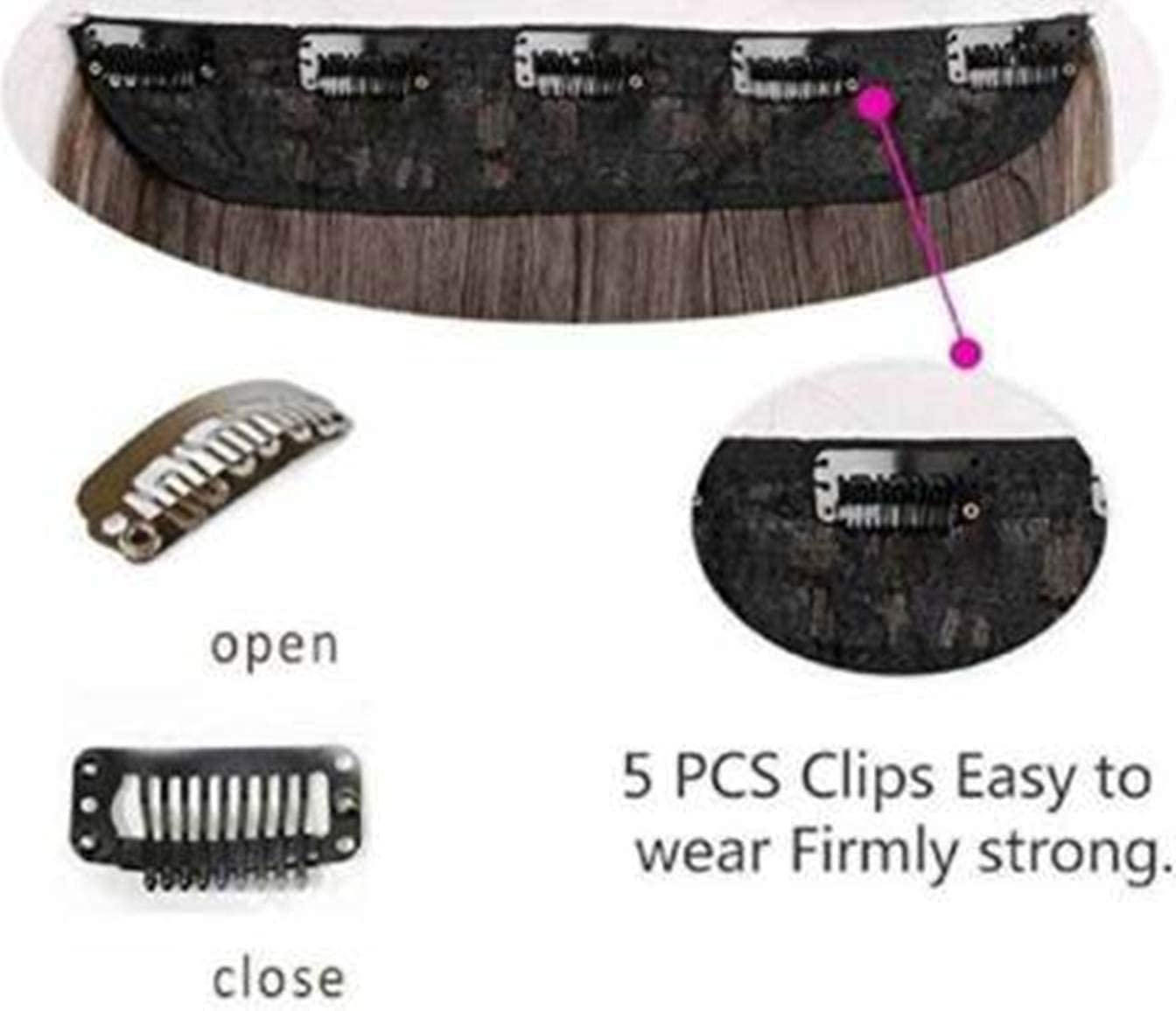 VinshBond 5-Pack Golden Highlighter Straight Hair Extensions for Women & Girls - Clip-In Hair Extensions & Wigs - Perfect for Parties, Weddings & Daily Styling