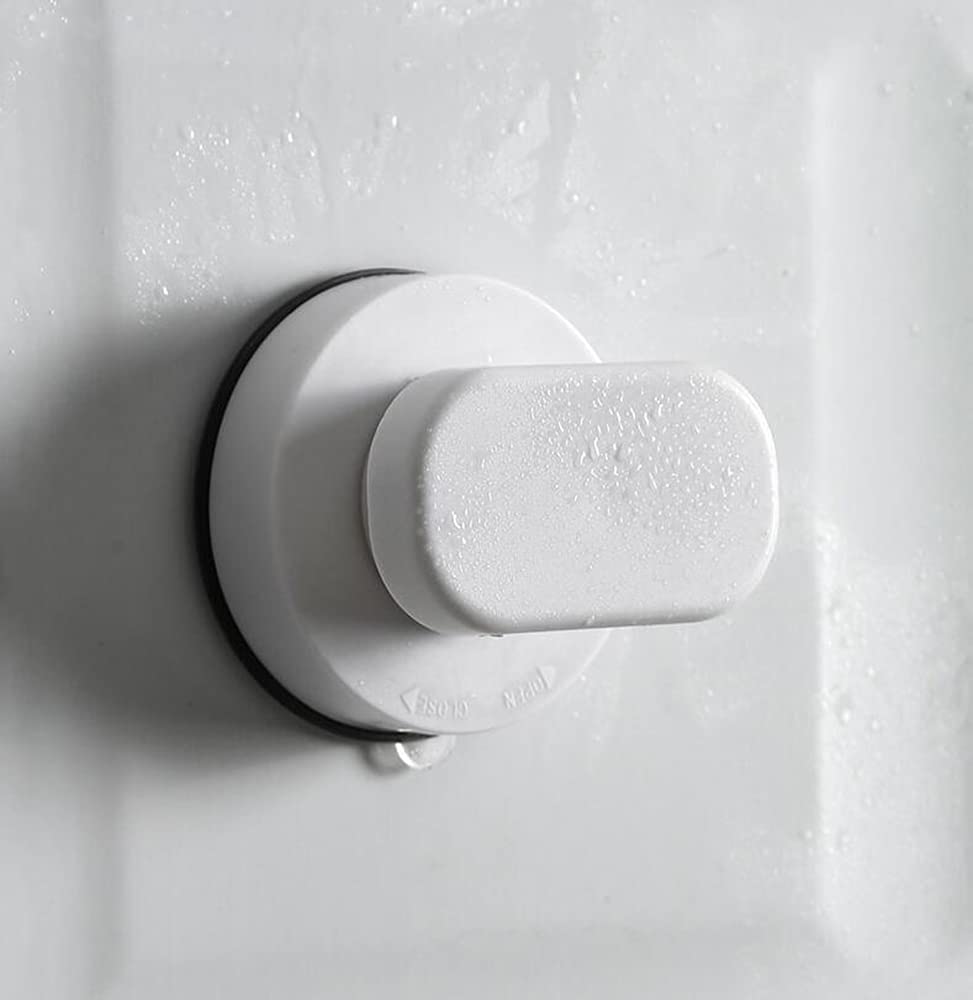 KAFENDA Strong Suction Cup Glass Mirror Door Handle - Refrigerator, Bathroom, Kitchen Cabinet & Drawer Pull - Non-Slip Shower Bathtub Safety Rail - White (Perfect for Elderly & Disabled Accessibility)