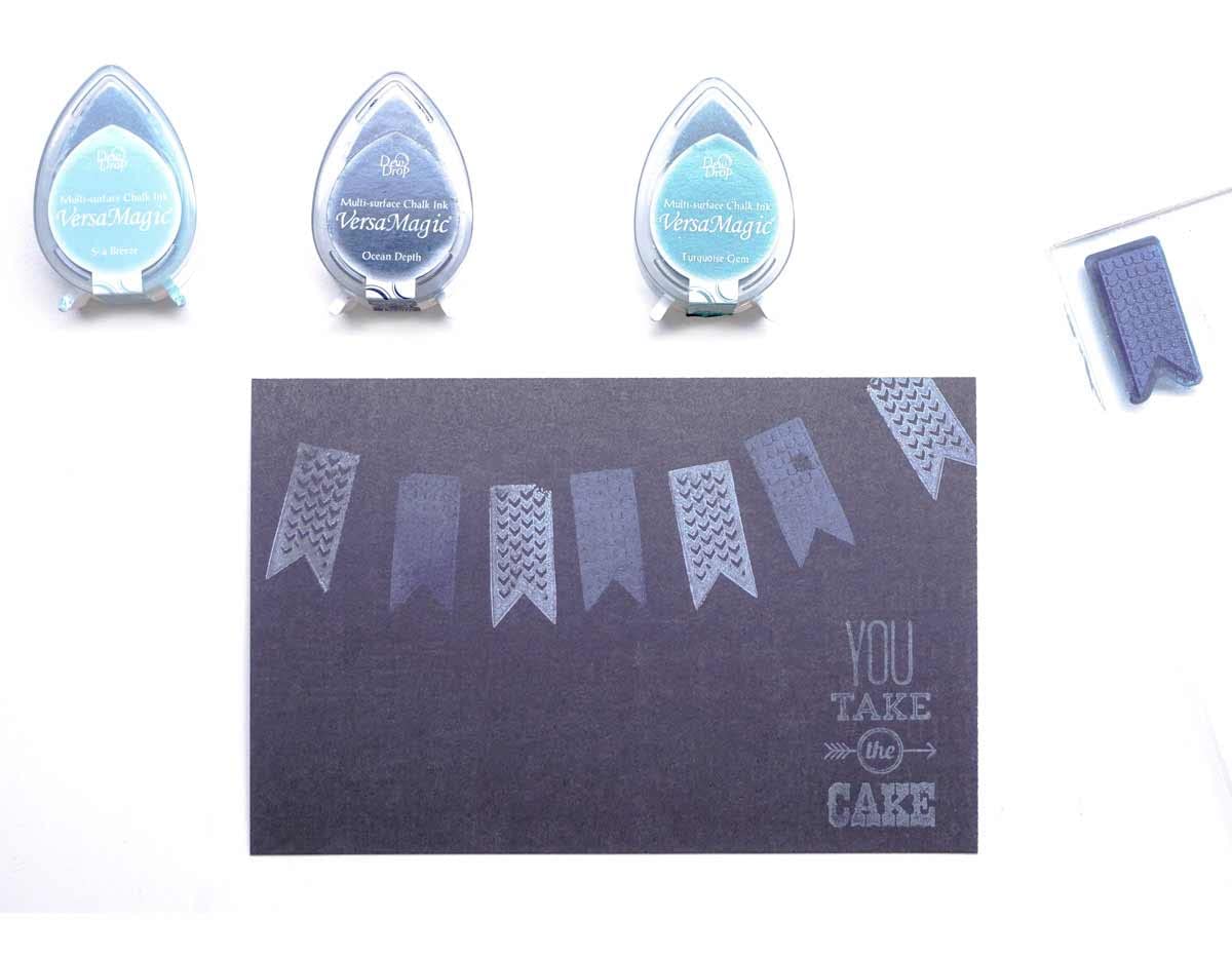 Tsukineko Versamagic Chalk-Finish Ink Pad - Night Sky | Premium Water-Based Ink for Scrapbooking, Card Making & DIY Crafts | Perfect for Paper, Wood & Fabric Projects