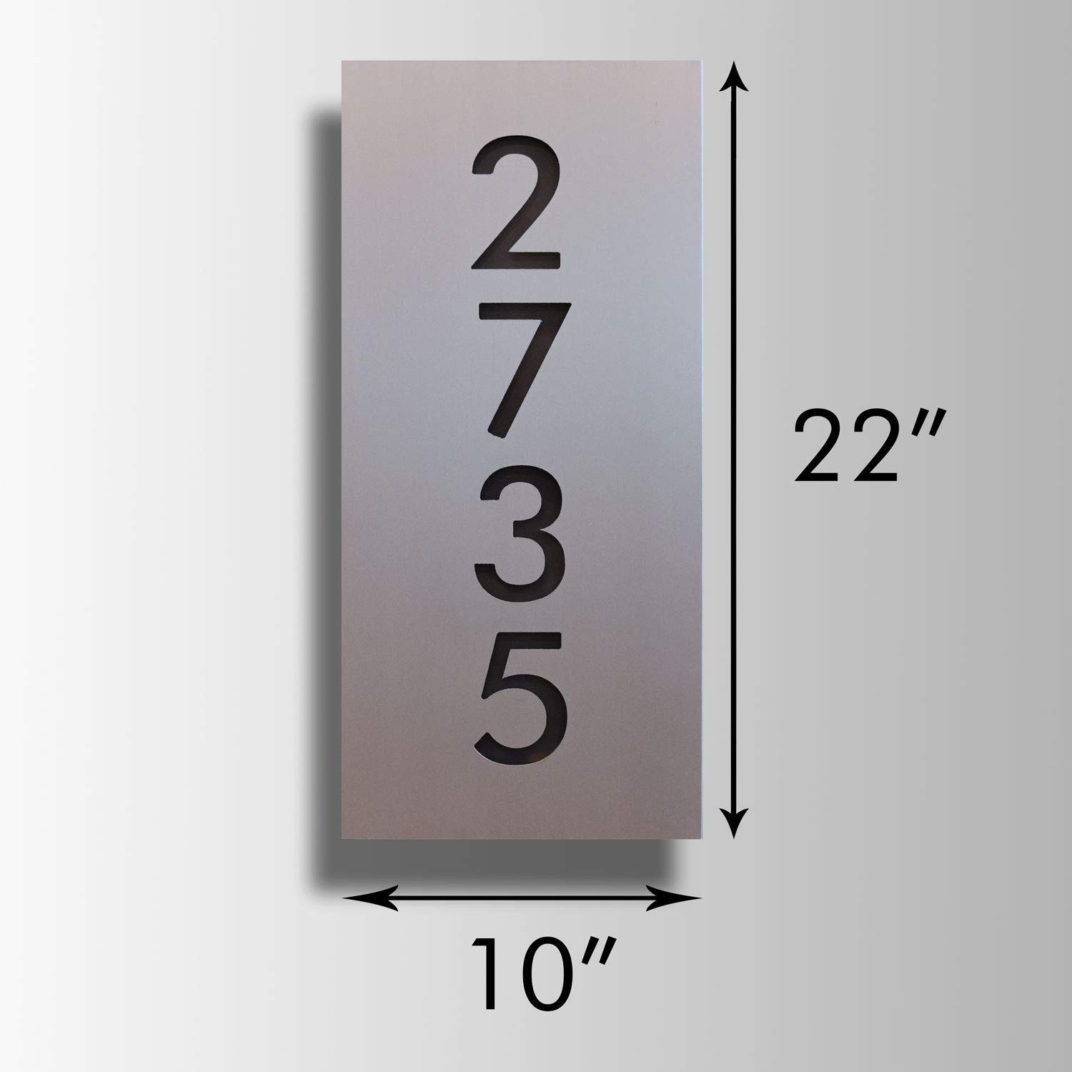 Modern LED Vertical Lighted Address Sign - Personalized House Numbers Plaque with Bright Illumination for Mailbox Display - Perfect for Home, Business & Outdoor Nighttime Visibility