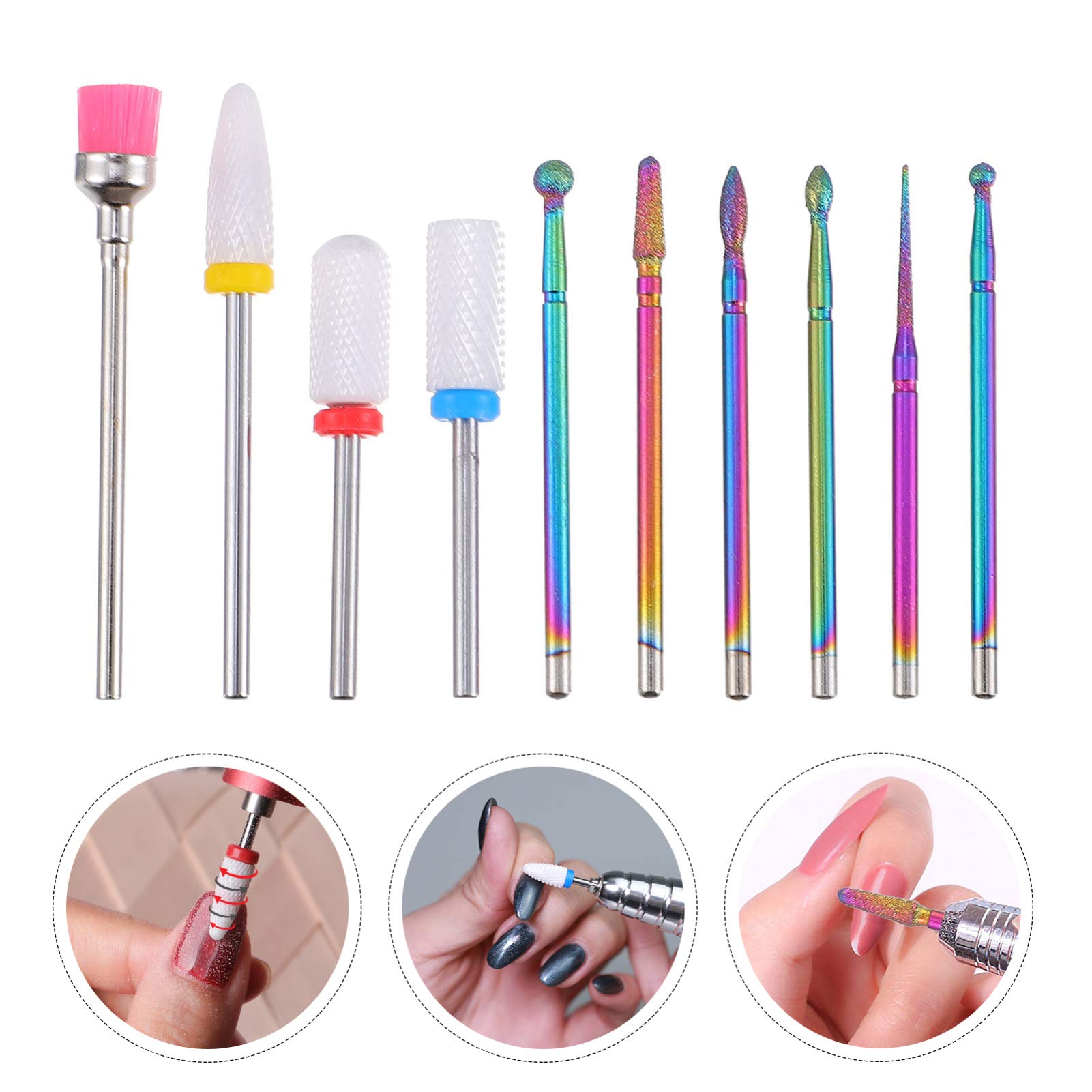 Minkissy Electric Nail Drill Kit with Diamond Tip Bits - Professional Manicure Tool Set for Nail Polish, Filing & Grinding | Portable Nail Care for Home & Salon Use
