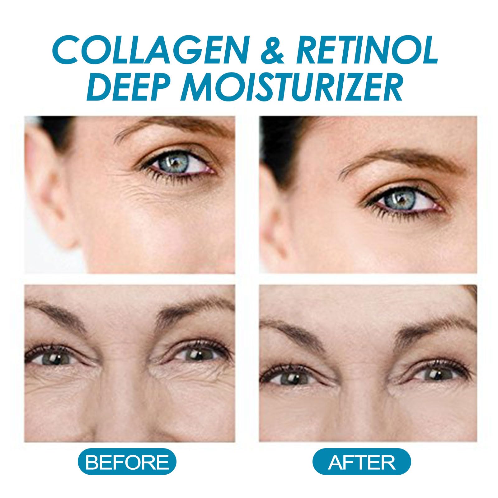 **Collagen & Retinol Deep Moisturizing Face Cream – Anti-Aging Wrinkle Cream for Tightening & Lifting – Skin Nourishing & Hydrating Retinol Cream (2 Pcs) – Perfect for Nighttime Skincare & Daily Anti-Wrinkle Routine**