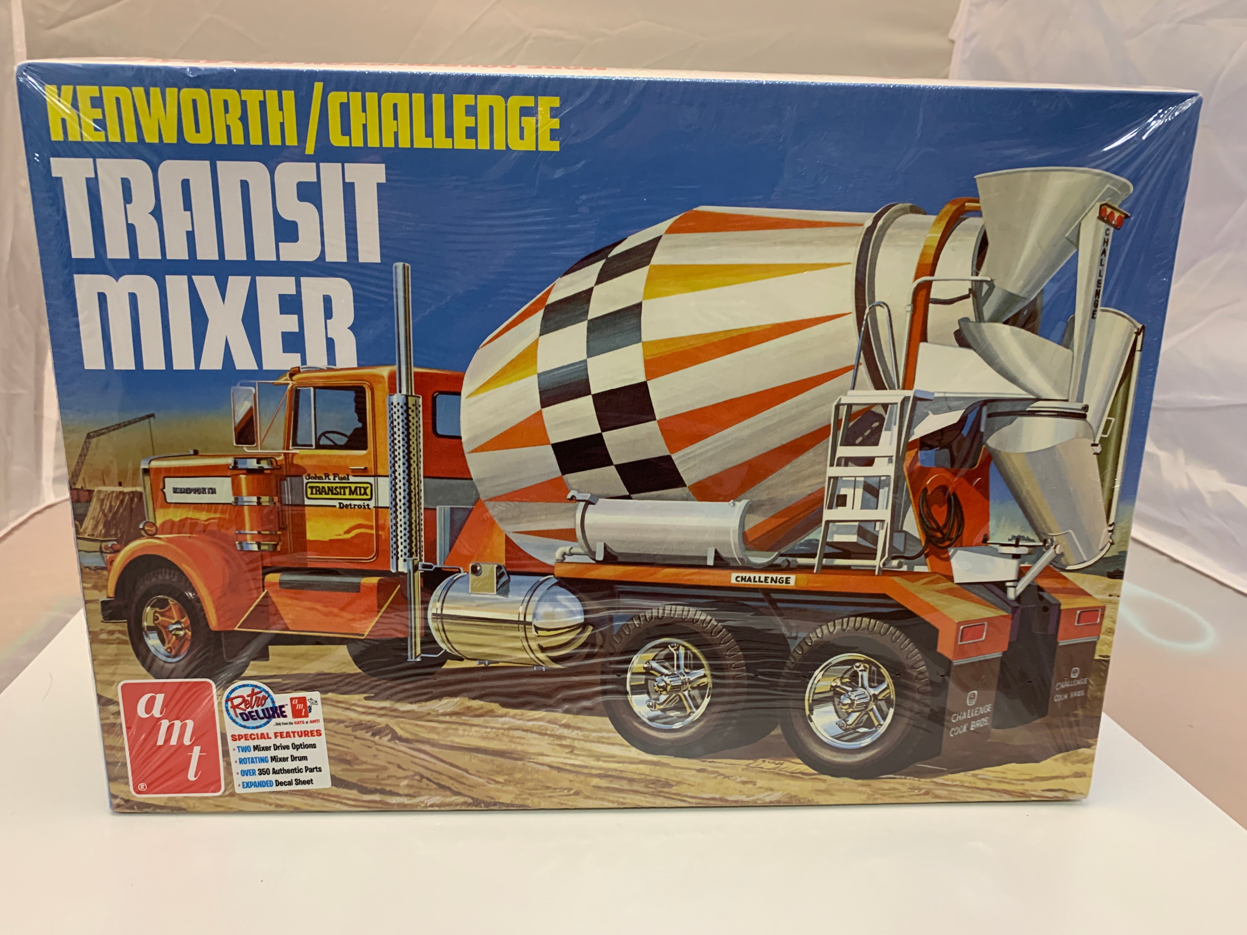 AMT Kenworth Challenge Transit Mixer Truck Model Kit (AMT 1215/06) - Perfect for Collectors & Hobbyists, Great for Model Building and Display
