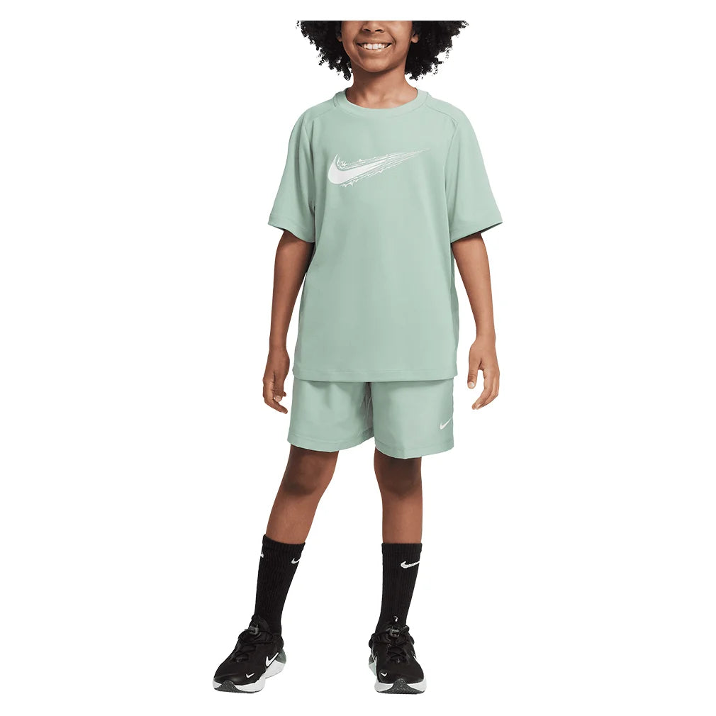 Boys' Dri-FIT Quick Dry Multi Short Sleeve Workout Shirt - Lightweight Moisture Wicking Training Top for Running, Gym & Sports Activities