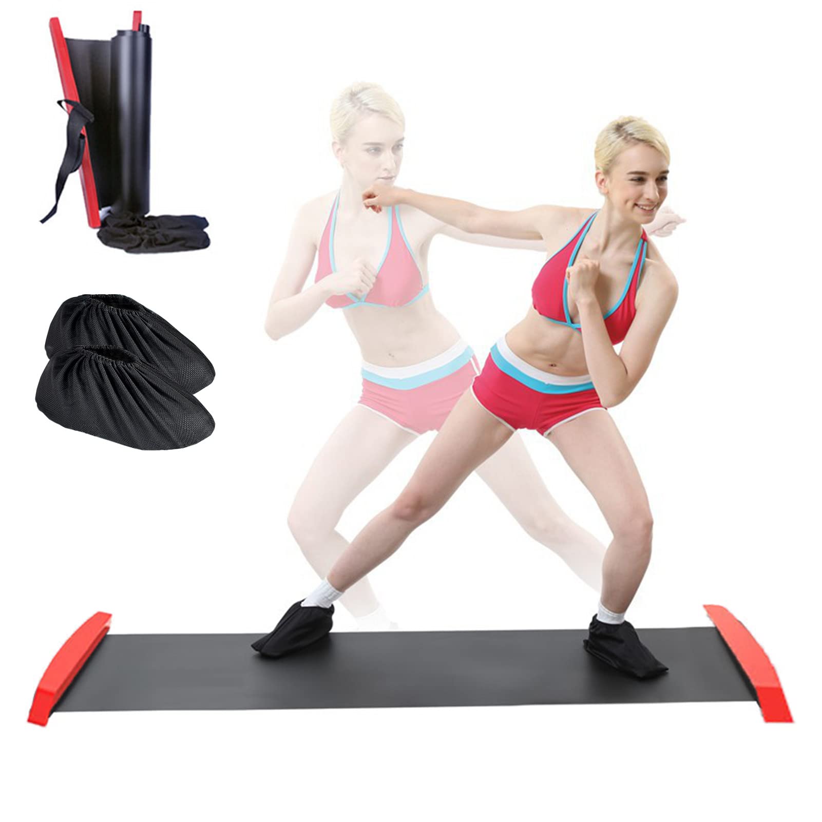 Portable Slide Board - Ice Hockey Sliding Mat, Yoga Glide Mat & Skating Training Board for Sports Fitness, Balance Training Equipment for Adults & Kids - Perfect for Home Workouts, Gym Training, and Winter Sports Practice