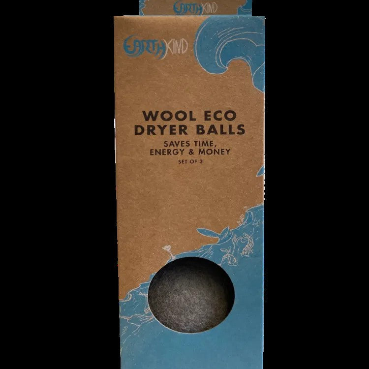 EarthKind 100% Natural Wool Dryer Balls - Set of 3 for Soft, Static-Free Laundry - Eco-Friendly Fabric Softener Alternative for Baby Clothes & Sensitive Skin
