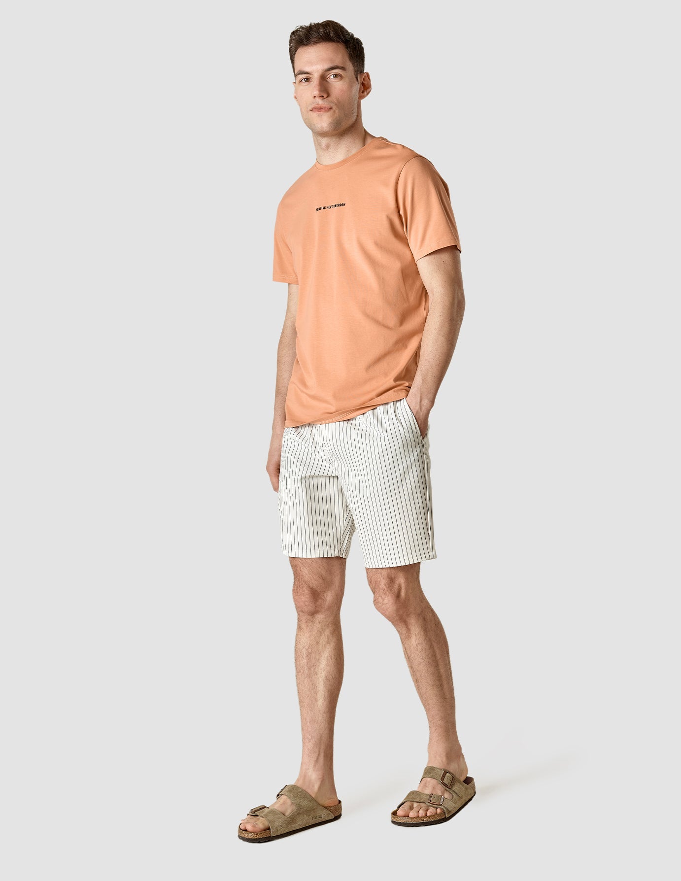 Premium Supima Cotton Autograph T-Shirt for Men - Soft Rusty Caramel Crewneck Tee - Perfect for Casual Wear, Office & Weekend Outings