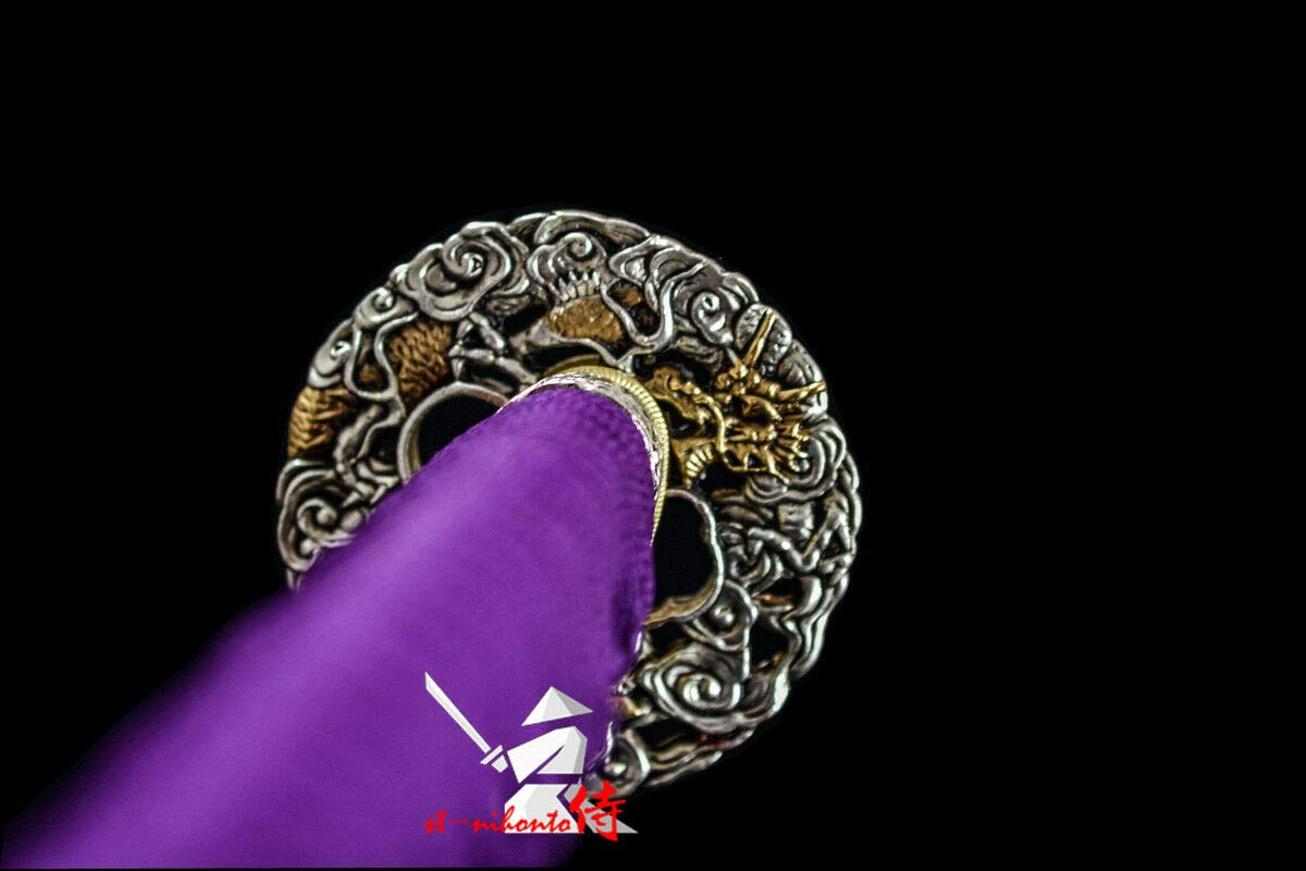 Authentic Japanese KO-Katana Sword - Handcrafted 9260 Silicon Alloy Folded Spring Steel Blade - Perfect for Martial Arts Training, Cosplay & Collectors
