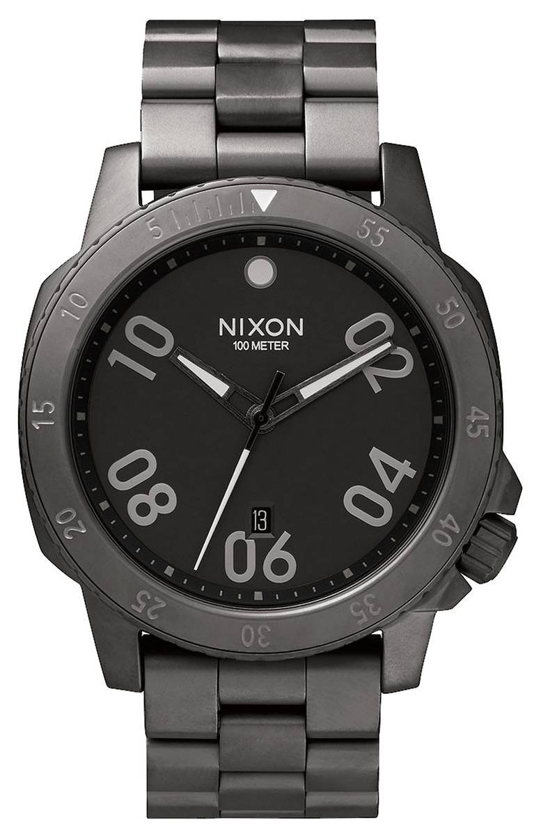 Nixon Men's The Ranger Watch - Gunmetal Stainless Steel Chronograph for Outdoor Adventure & Casual Wear