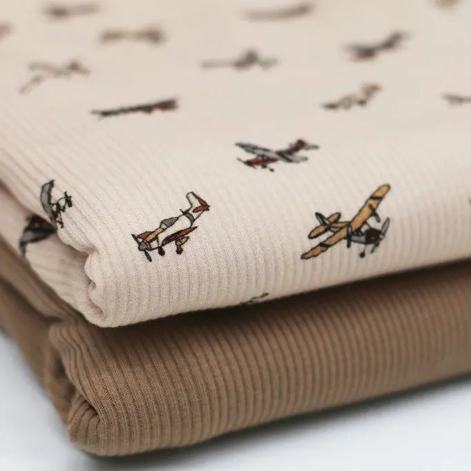 Airplane Beige Ribbed Knit Sweater - Soft Comfortable Pullover for Women | Perfect for Casual Wear, Office Outfits & Cozy Fall Fashion