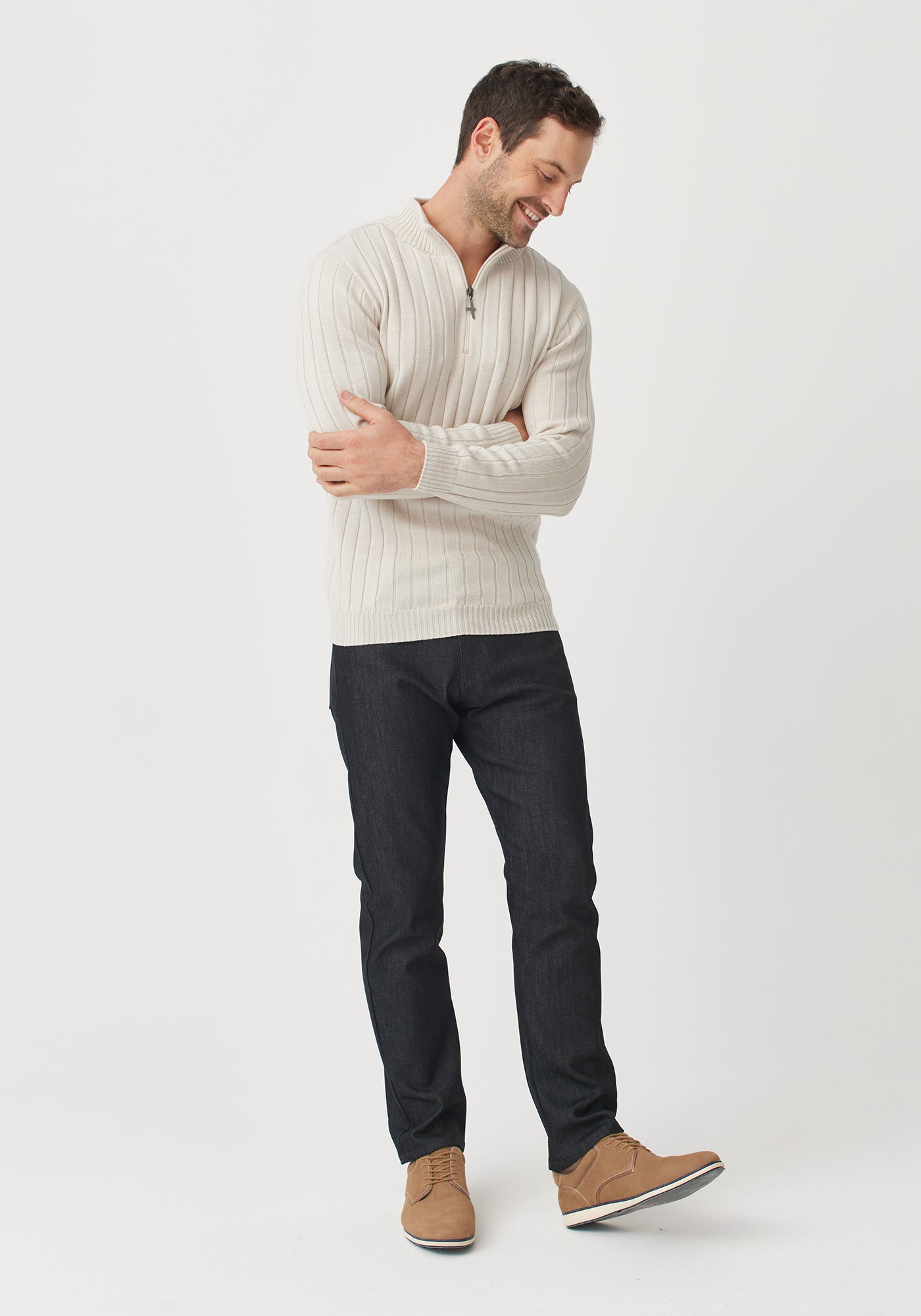 Premium Finn Merino Wool Zip Sweater for Men & Women - Soft Thermal Winter Pullover for Outdoor Hiking, Travel & Casual Wear