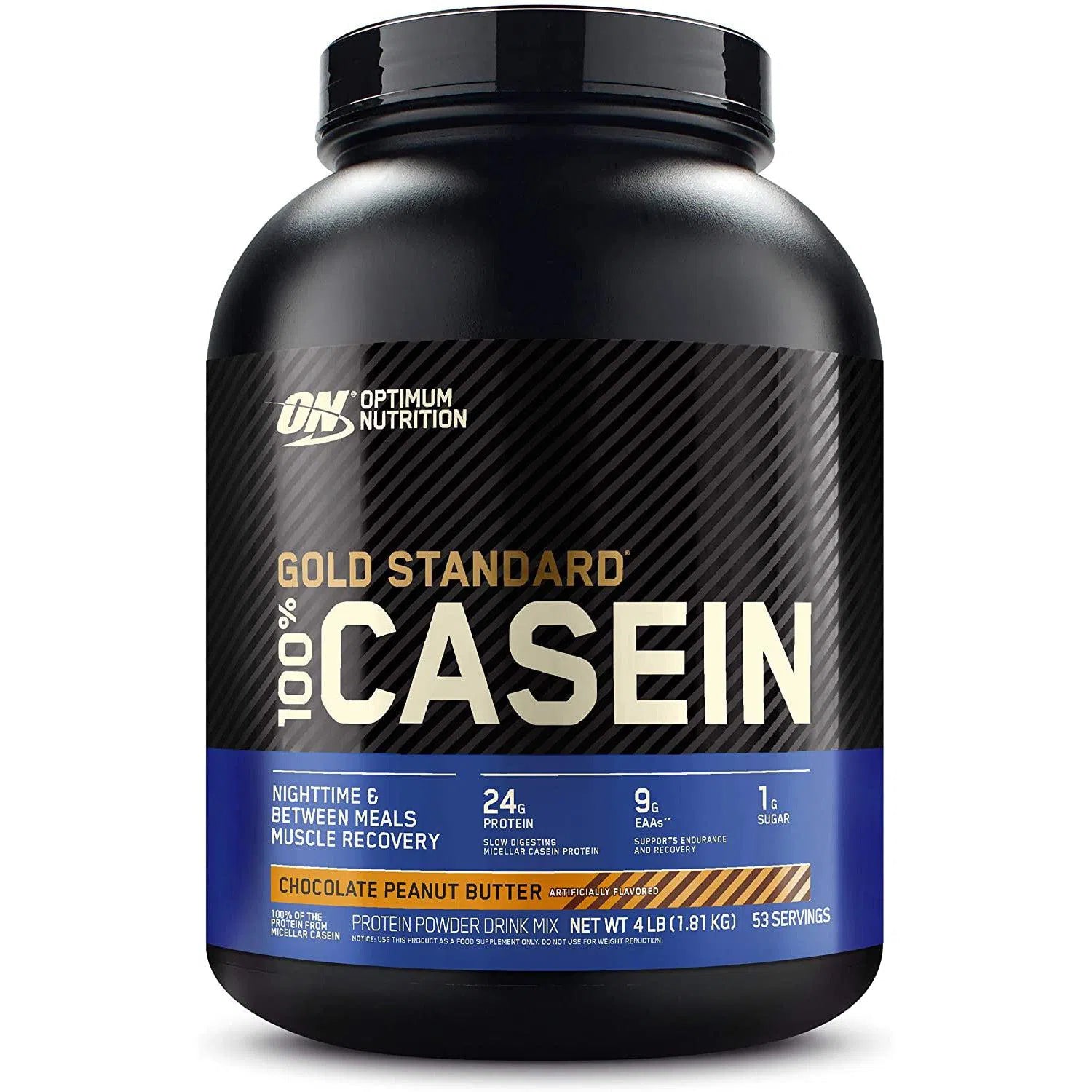Optimum Nutrition Gold Standard 100% Casein Protein Powder - Slow Digesting Muscle Recovery Supplement for Nighttime Use & Post-Workout - Chocolate Flavor (2 lbs)