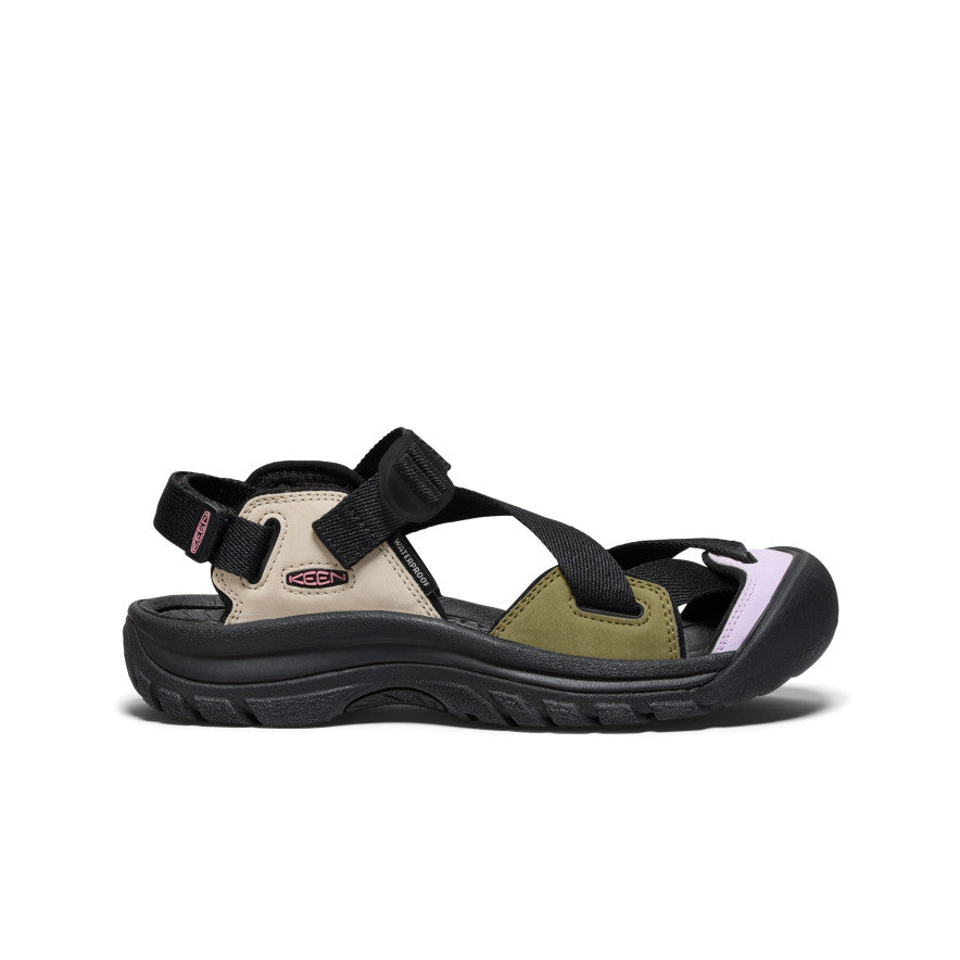 Zerraport II Women's Sandals | Silver Lining & Black | Comfortable Walking Shoes for Beach, Travel & Summer Outfits