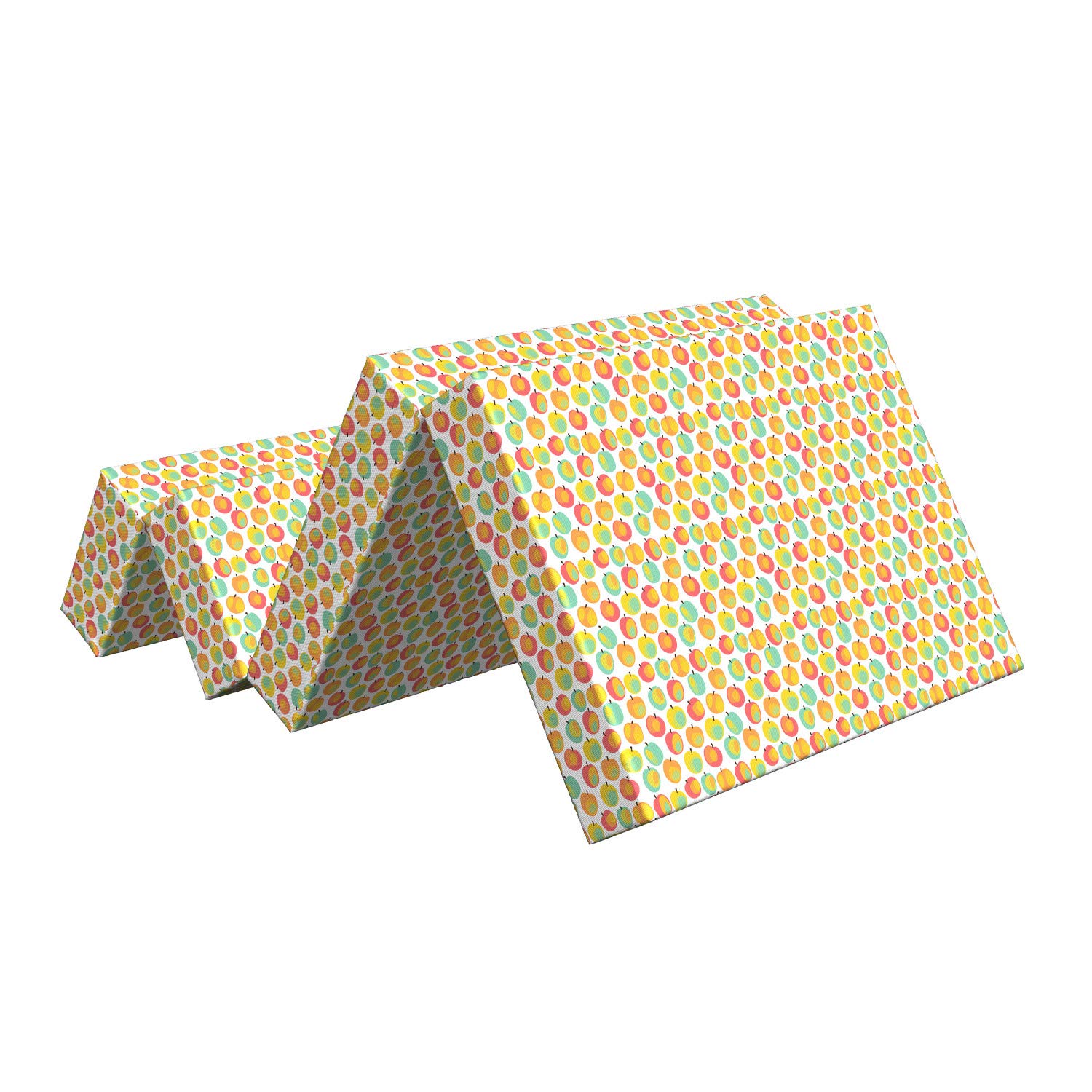Ambesonne Fruits Foldable Mattress - Funny Surreal Fruit Design, 74.8
