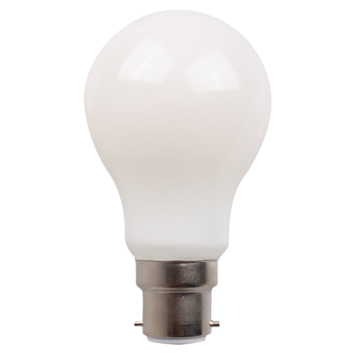 8W BC LED Bulb Warm White 950 Lumens A60 Classic Dimmable Opal Filament Light Bulb - Perfect for Bedroom, Living Room, and Vintage Style Lighting