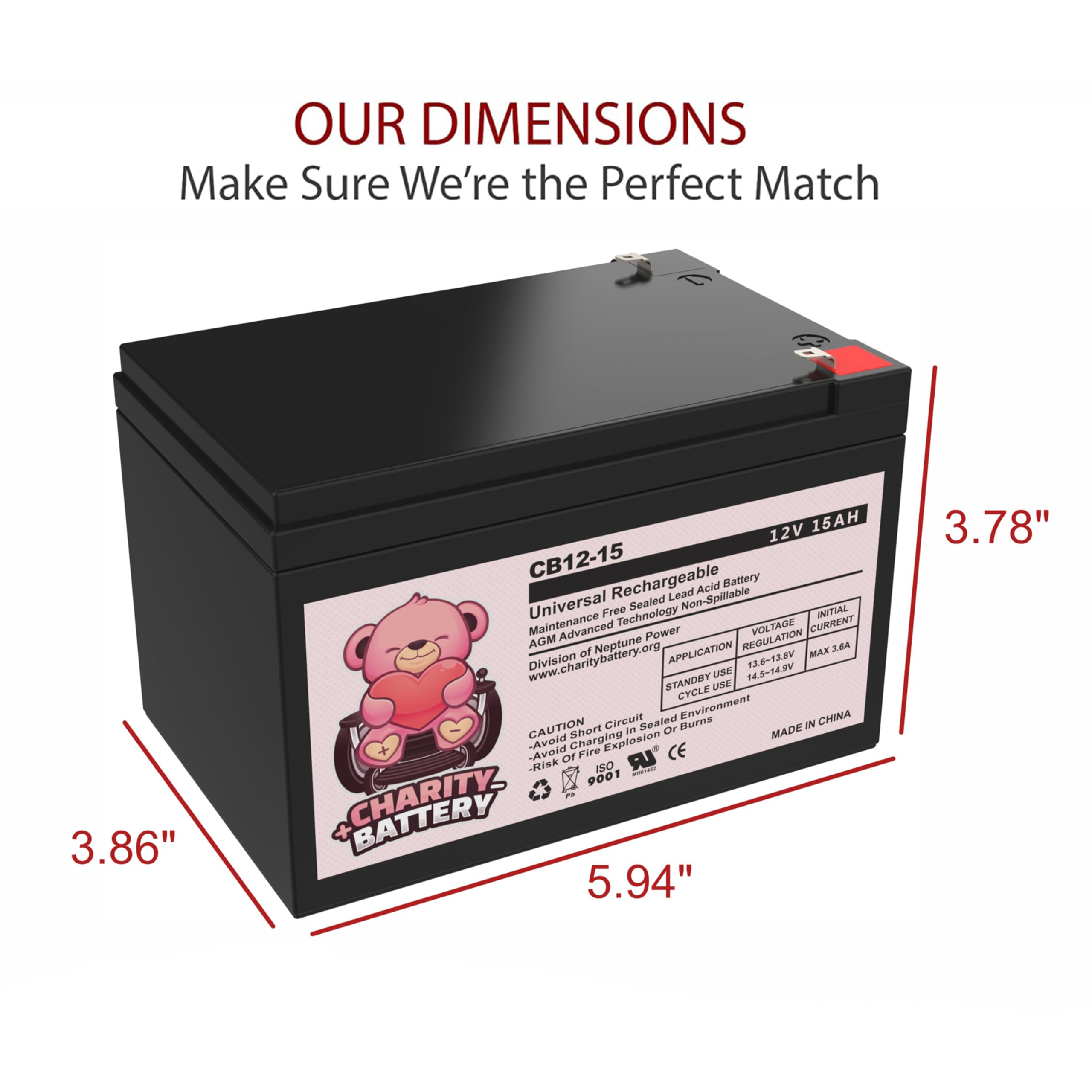 12V 15Ah Replacement Battery for SunLE-21 Electric Scooter - 2 Pack - Perfect for Commuting, Campus Travel & Last-Mile Delivery