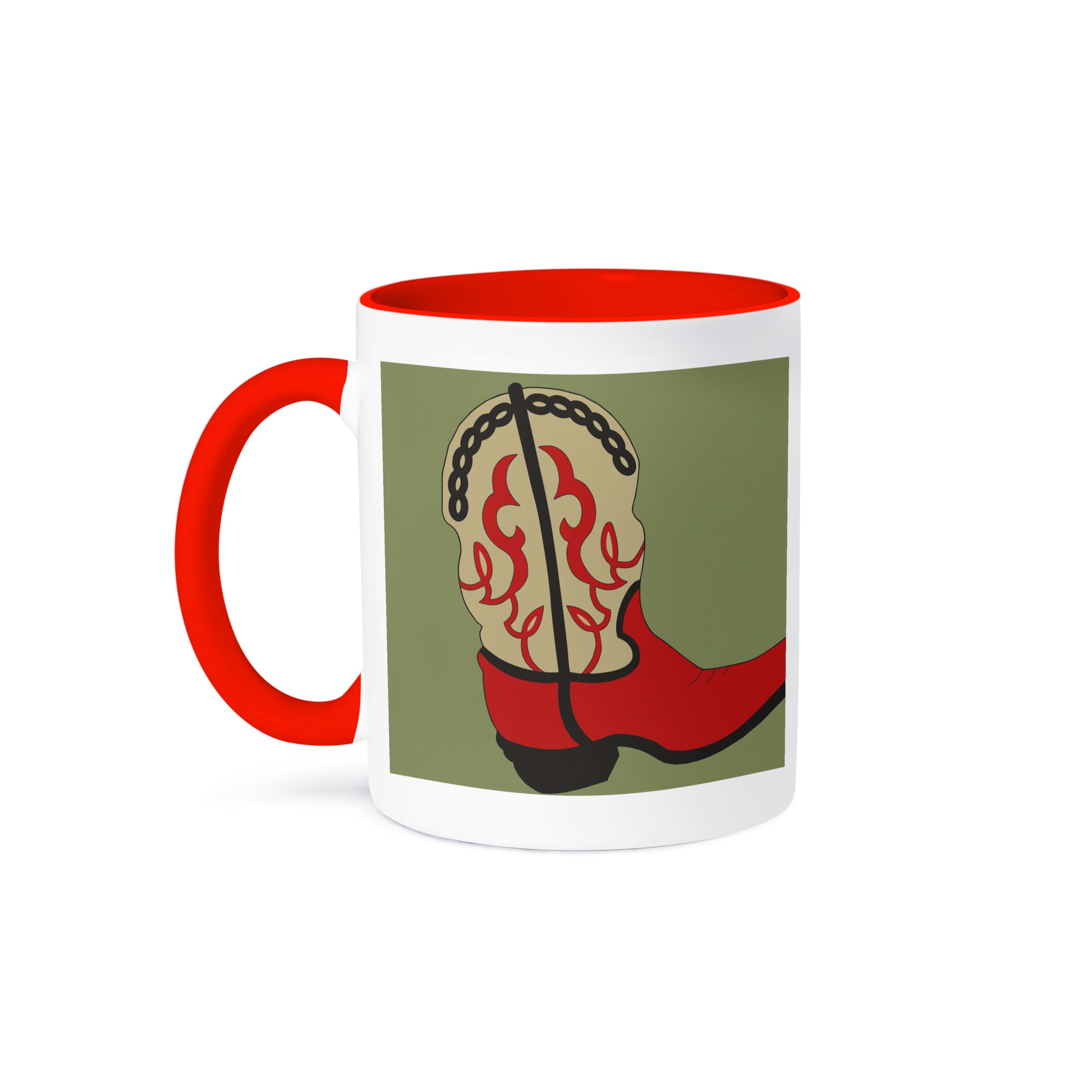 3D Rose 15oz Two-Tone Red and White Ceramic Coffee Mug - Perfect for Home, Office, or Gift Giving