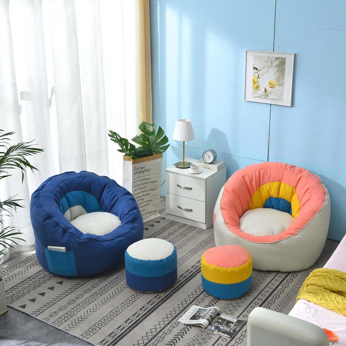 Comfortable Kids Bean Bag Chair - Soft Lazy Sofa for Living Room, Bedroom & Playroom - Perfect for Relaxing, Reading & Gaming