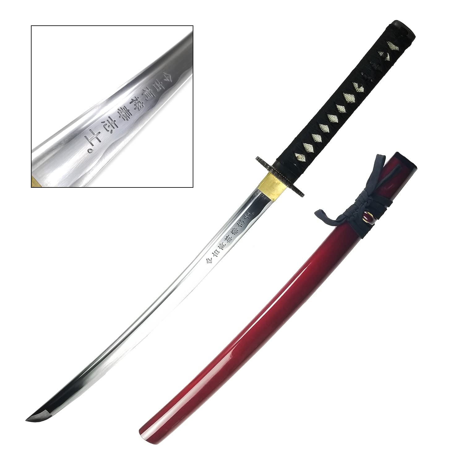 Authentic Hand-Forged Samurai Sword Set - 3-Piece Black Katana Collection | Perfect for Martial Arts Training, Cosplay & Home Decor
