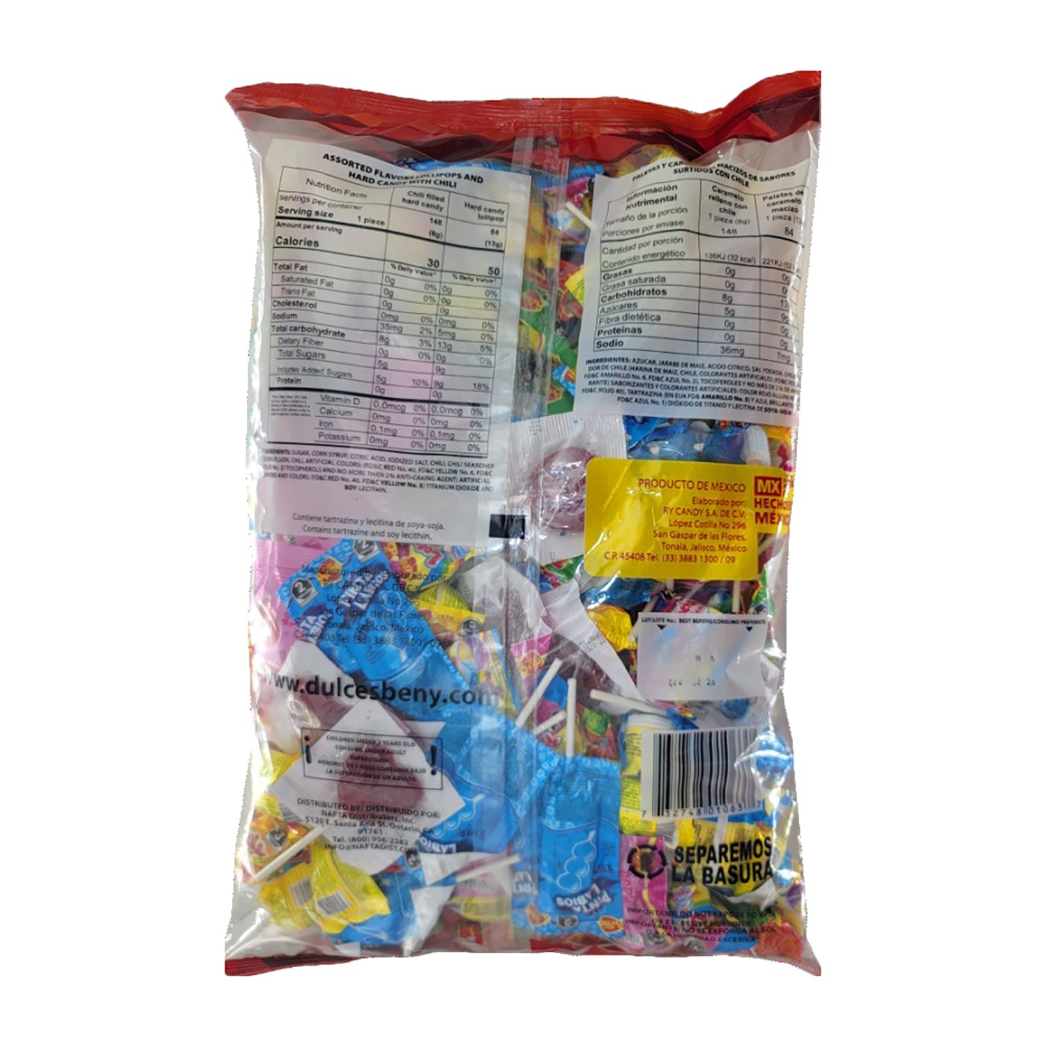 Premium Beny Pinatero Sin Chile Dried Peppers - 5lb Resealable Bag | Perfect for Mexican Cuisine, Soups, Stews, and Seasoning Blends