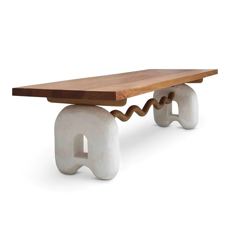 Solid Oak Wood Dining Table - Rustic Farmhouse Style for 6-8 People - Perfect for Family Gatherings & Dinner Parties