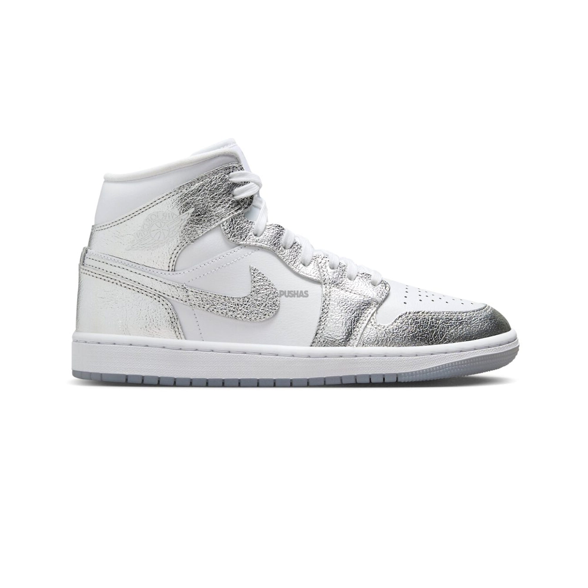 Air Jordan 1 Mid SE 'Metallic Silver' Women's Basketball Shoes - Stylish Sneakers for Casual Wear, Gym & Street Fashion