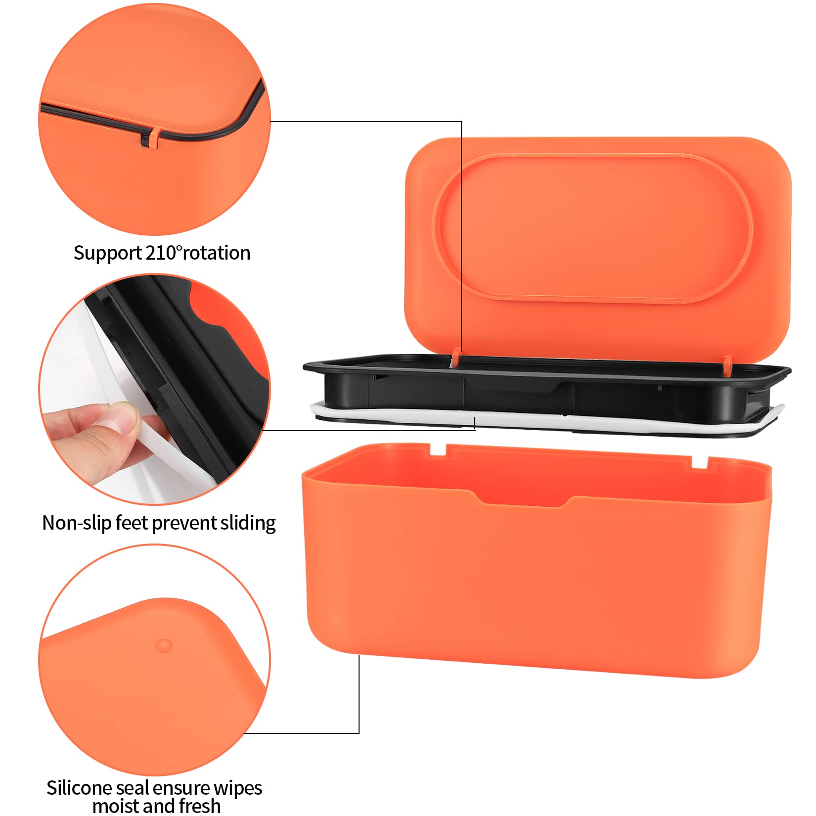Baby Wet Wipes Dispenser Box with Lid - Portable Tissue Holder for Nursery & Travel
