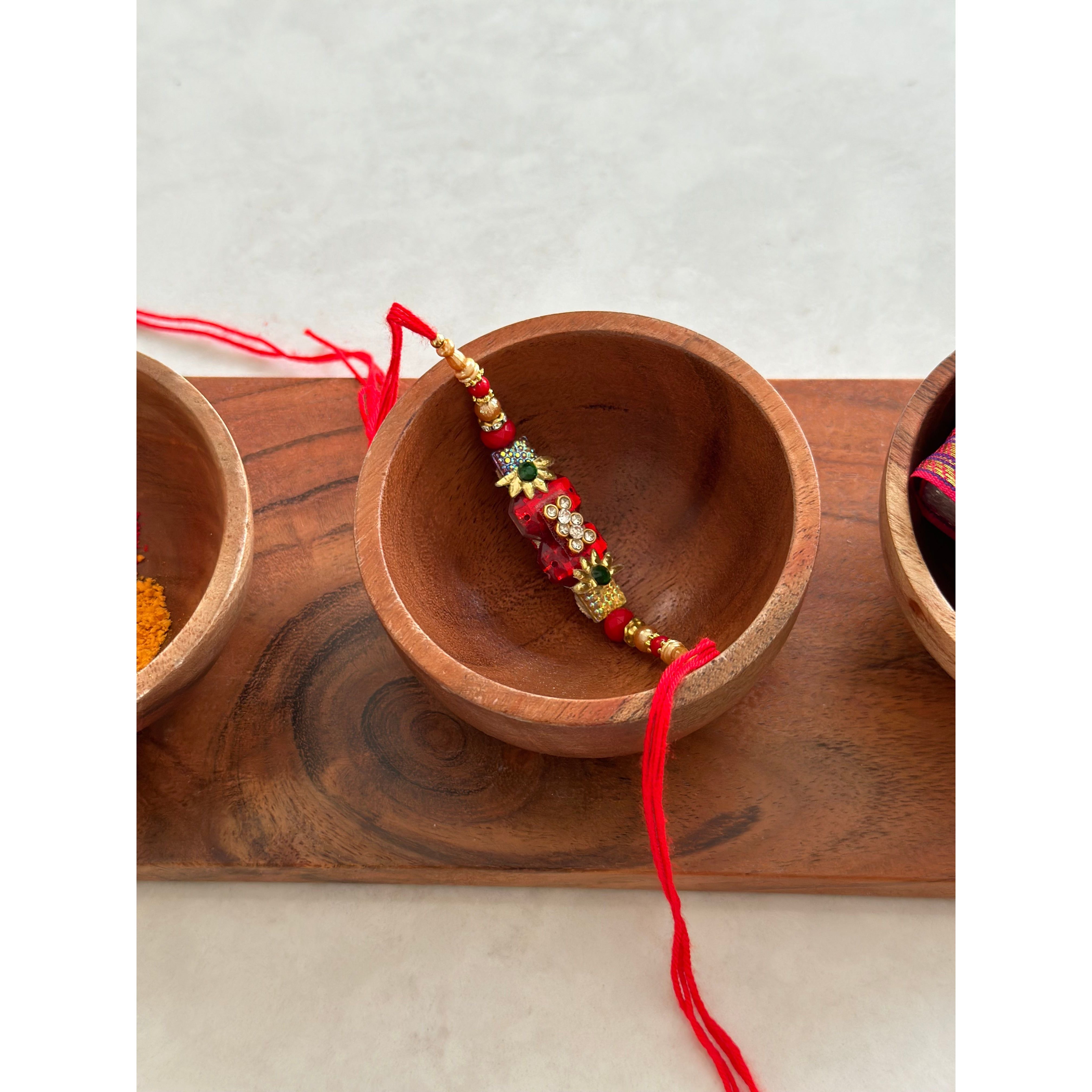 Exquisite Rakhi with Intricate Stone Details - Perfect for Raksha Bandhan, Sibling Gifting & Indian Festivals