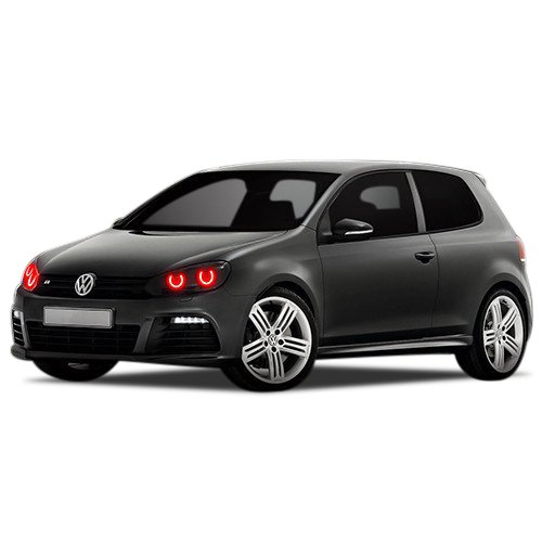 Flashtech LED RGB Multi-Color Halo Ring Headlight Kit with ColorFuse RF Remote - Compatible with Volkswagen Golf 2010-2013 | Upgrade Car Lighting for Night Driving & Custom Styling