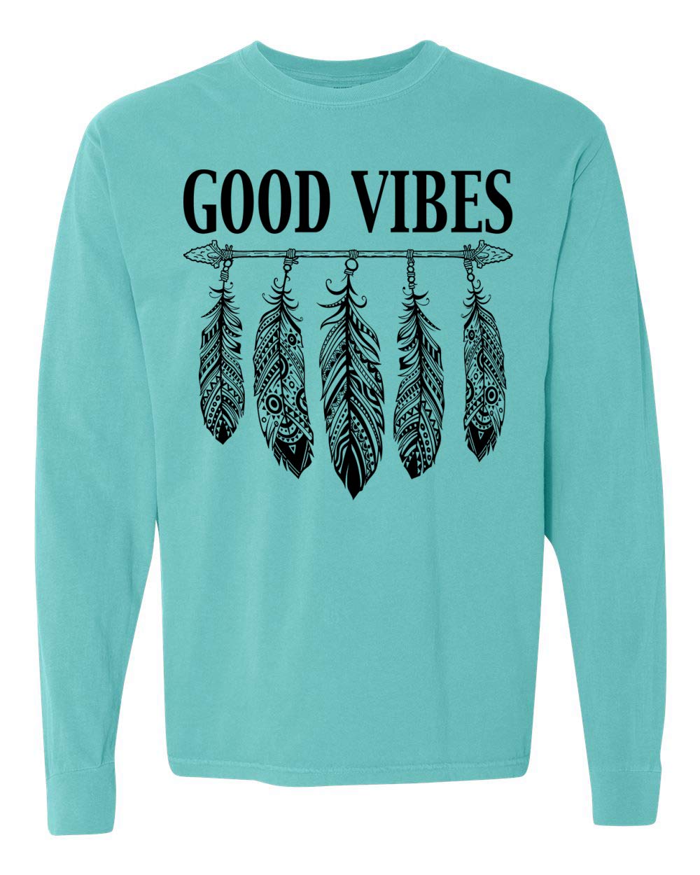 Native American Dreamcatcher Mosaic Streetwear T-Shirt - Garment-Dyed Washed Look Long Sleeve Tee for Men & Women | Boho Festival Outfit, Casual Street Style