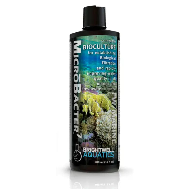Brightwell MicroBacter7 - Premium Saltwater Aquarium Bacteria for Reef Tanks & Marine Ecosystems | Supports Biological Filtration & Water Clarity | Ideal for Coral, Fish & Invertebrate Tanks