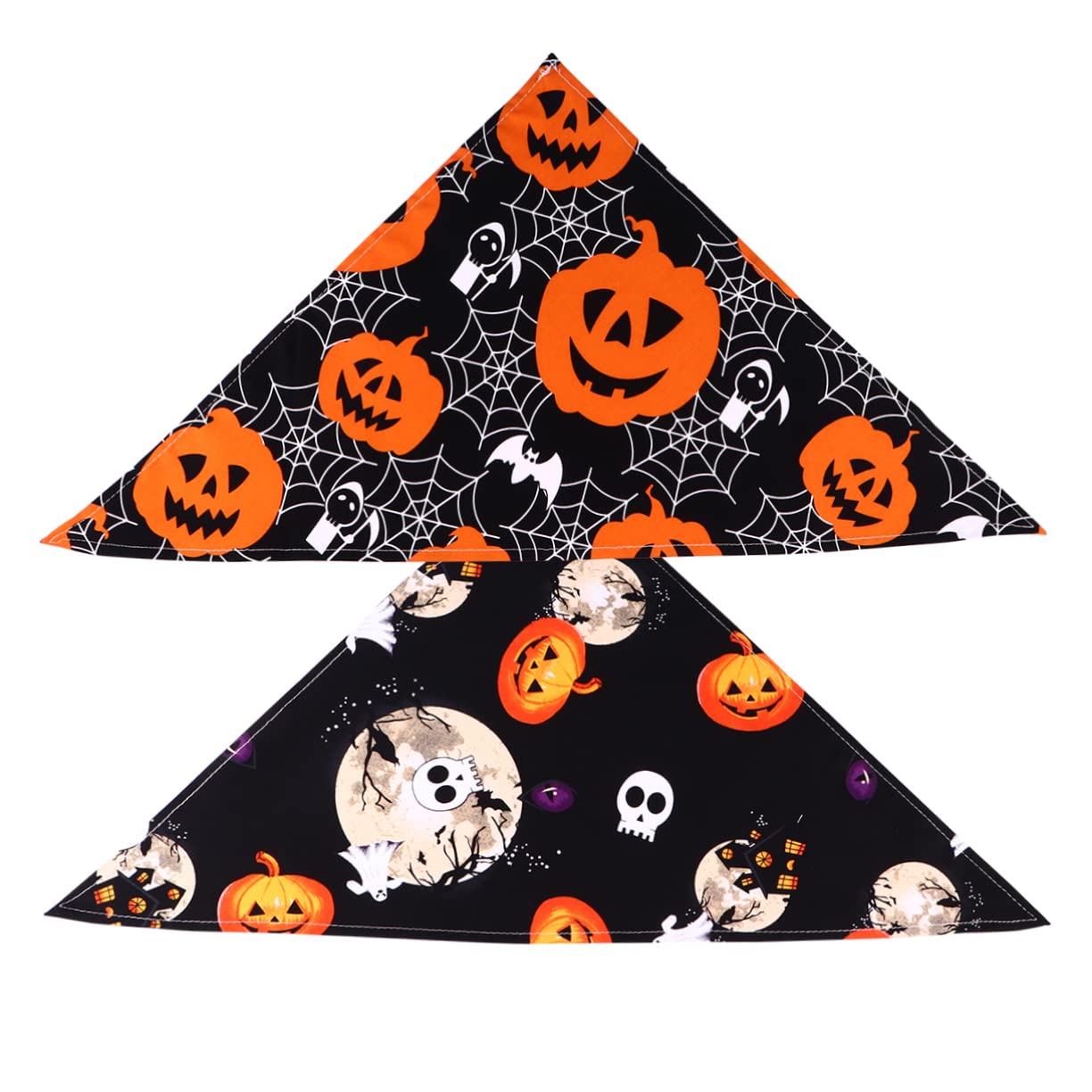 6 Pcs Halloween Pet Bandanas - Custom Triangle Scarf for Dogs, Witch Bibs with Pearlescent Lip Gloss Design | Perfect for Halloween Costumes, Pet Parties & Photo Shoots