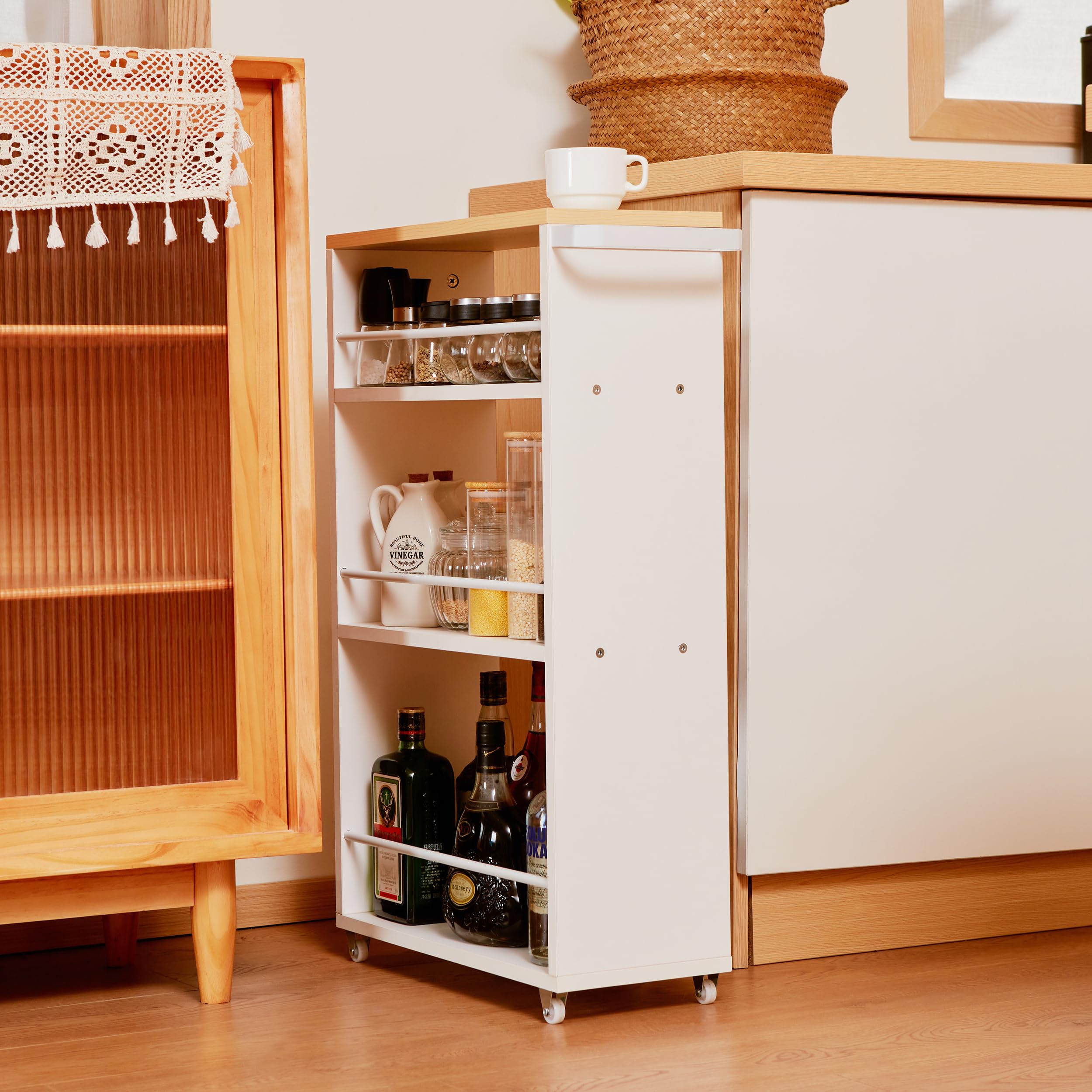 PrimeZone 4-Tier Slim Rolling Storage Cart - 18.5