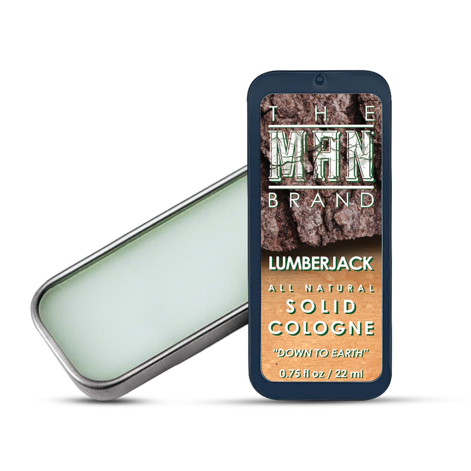 Natural Lumberjack Solid Cologne for Men - Wooden Scented Fragrance Wax (3/4 oz Travel Size) - Perfect for Outdoor Adventures, Camping & Daily Wear