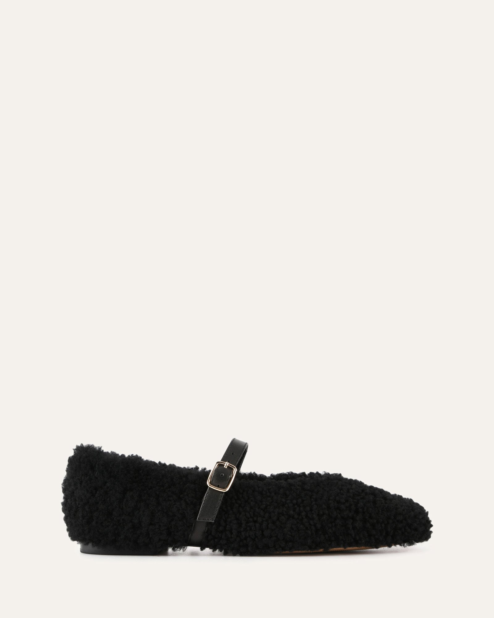 BLACK SHEARLING