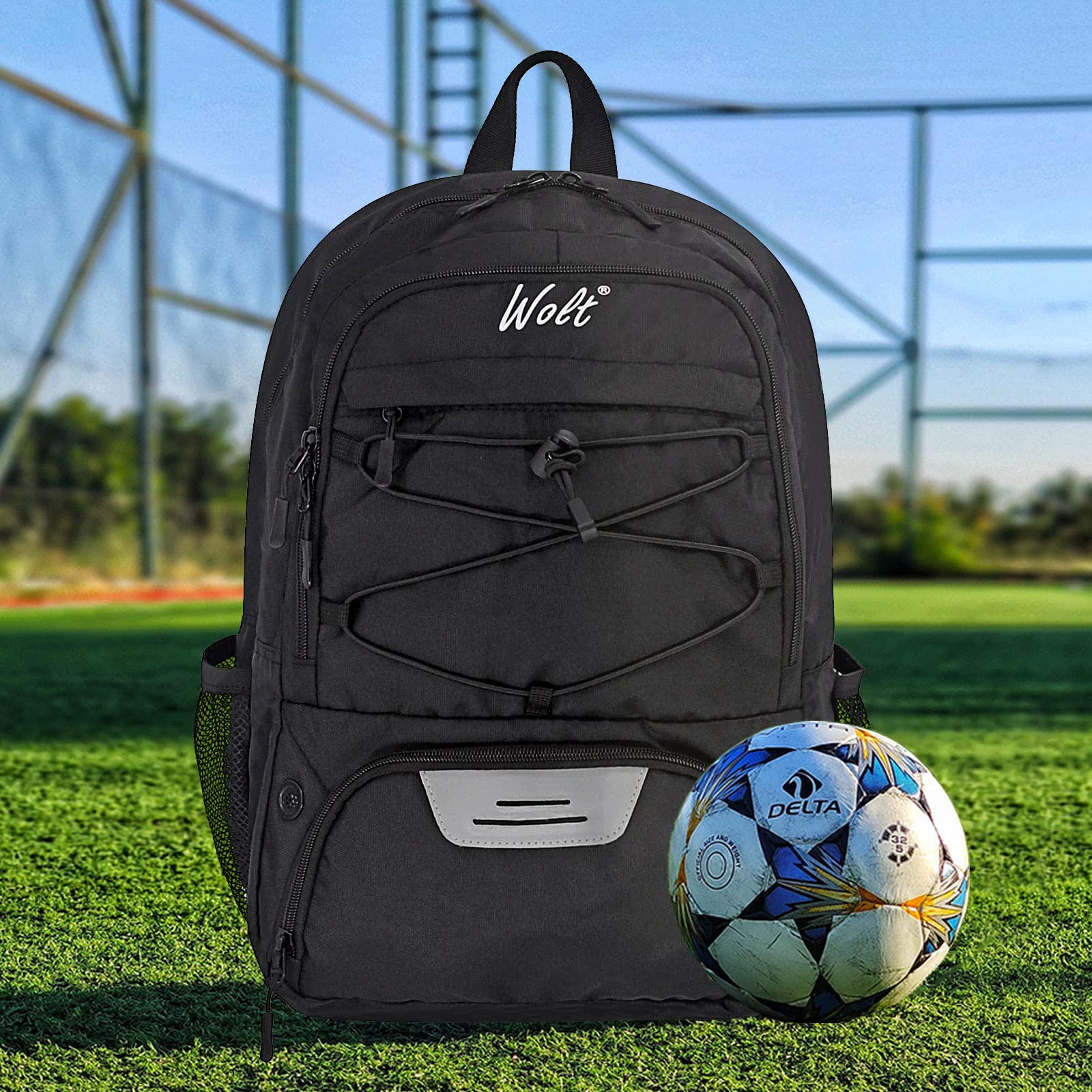 WOLT Youth Soccer Backpack with Shoe & Ball Compartments for Sports Training