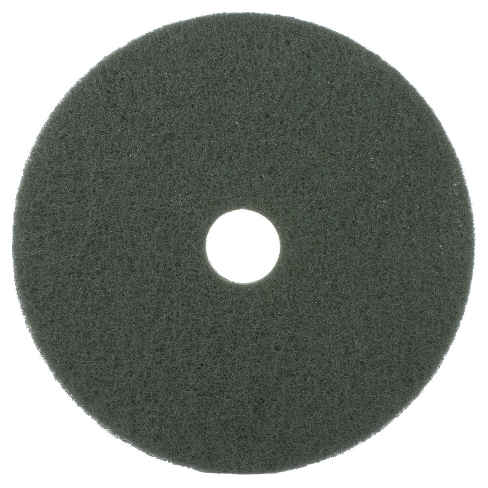 Eco-Friendly Green Scrubbing Floor Pads - 5 Pads per Box - Heavy Duty Cleaning for Tile, Vinyl & Hardwood Floors - Perfect for Kitchen, Bathroom & Garage