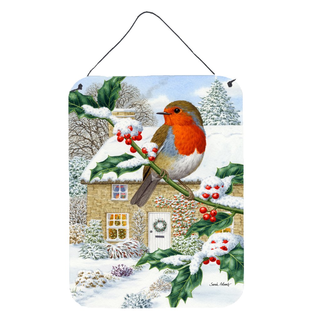 European Robin Wall Decor - 12x16 Aluminum Metal Sign for Kitchen, Bar, Bathroom & Front Door - Colorful Home Plaque for Indoor & Outdoor Use