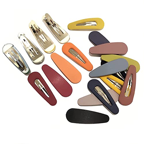 Shidara Matte Metal Snap Hair Clips for Women & Girls - 20 Pack Fashion Hair Barrettes & Hairpins Set | Multi-Color | Perfect for School, Work, and Special Occasions