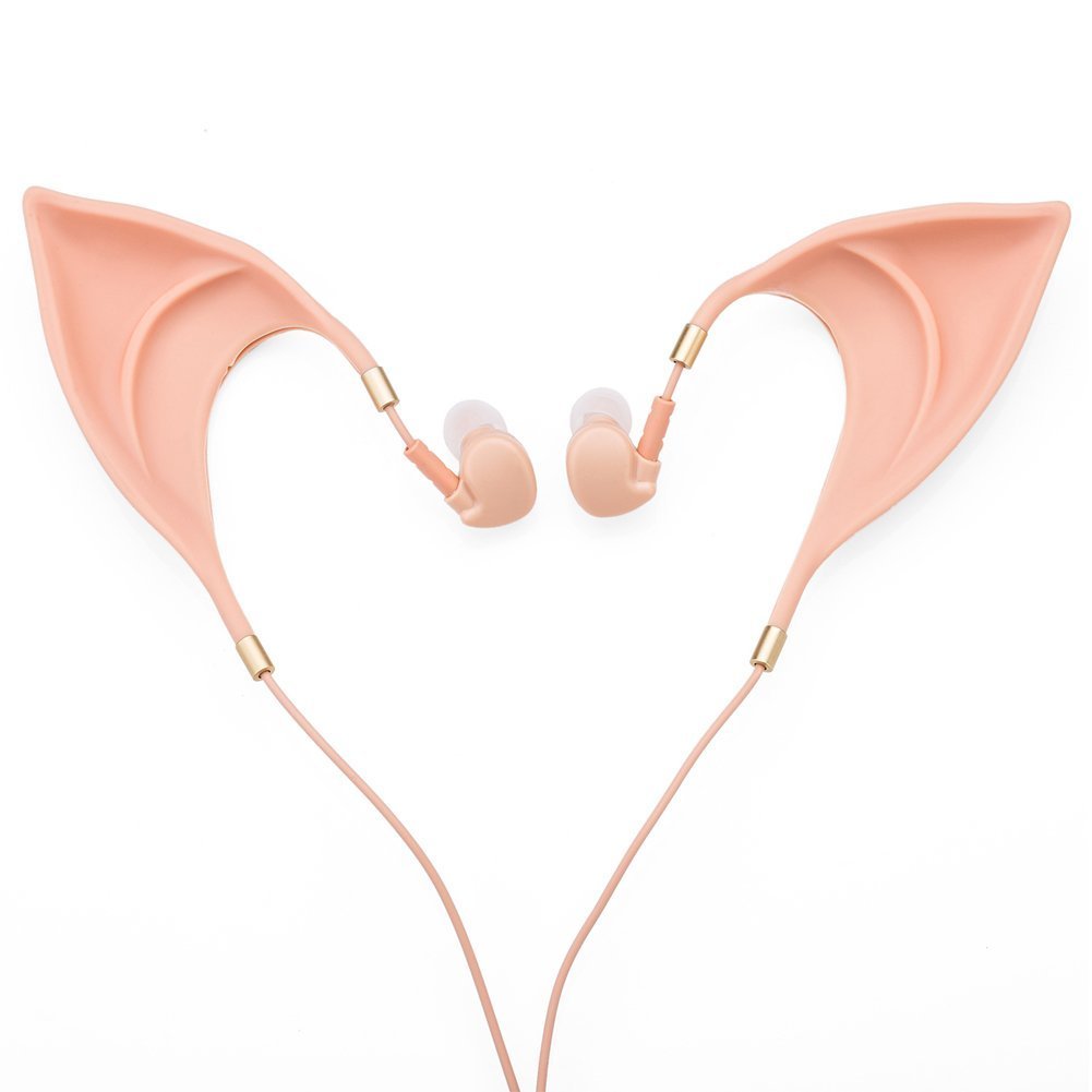 JINSERTA Elf Earbuds - Wireless In-Ear Headphones with Mic for iPhone, Android, Computer | Hands-Free Calling, Music | Perfect for Gaming, Cosplay, Workouts & Commuting