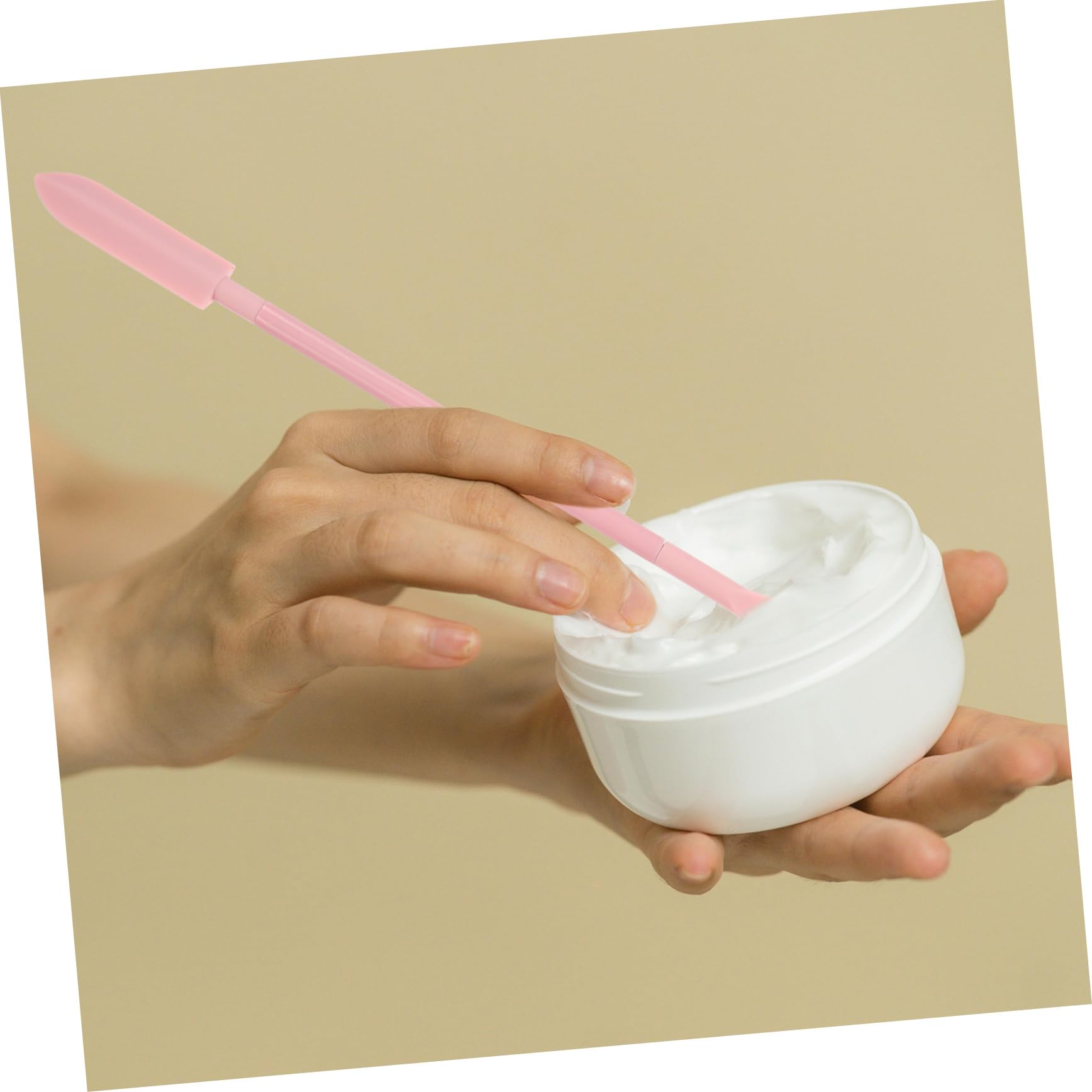 Retractable Makeup Spatula Set - Pink Mini Cosmetic Scoop for Lotion, Cream & Skincare - Perfect for Travel, Salon & Home Use