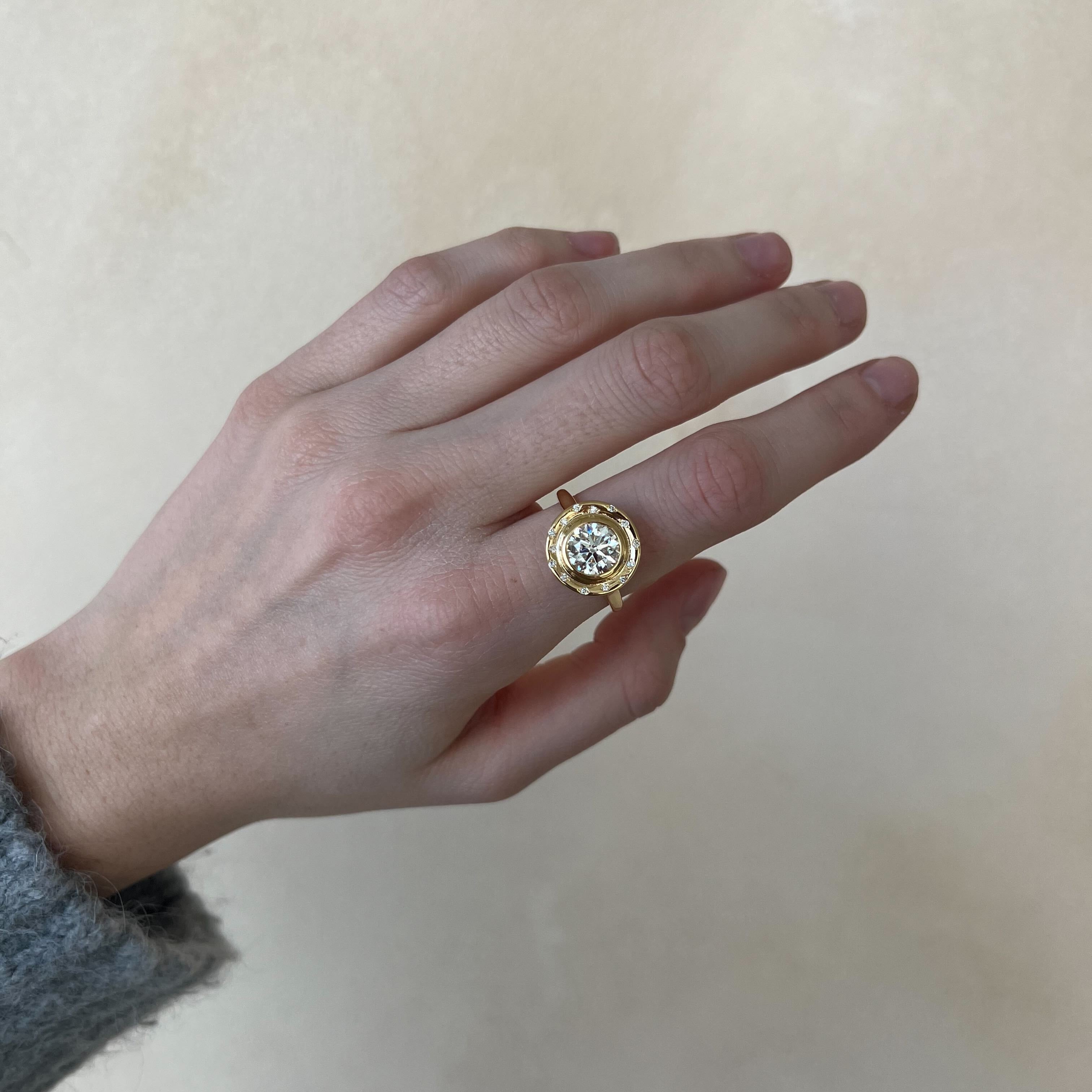18K Gold 2.01ct GIA Certified Round Diamond I/SI1 Ethical Engagement Ring - Perfect for Proposals, Anniversaries & Special Occasions